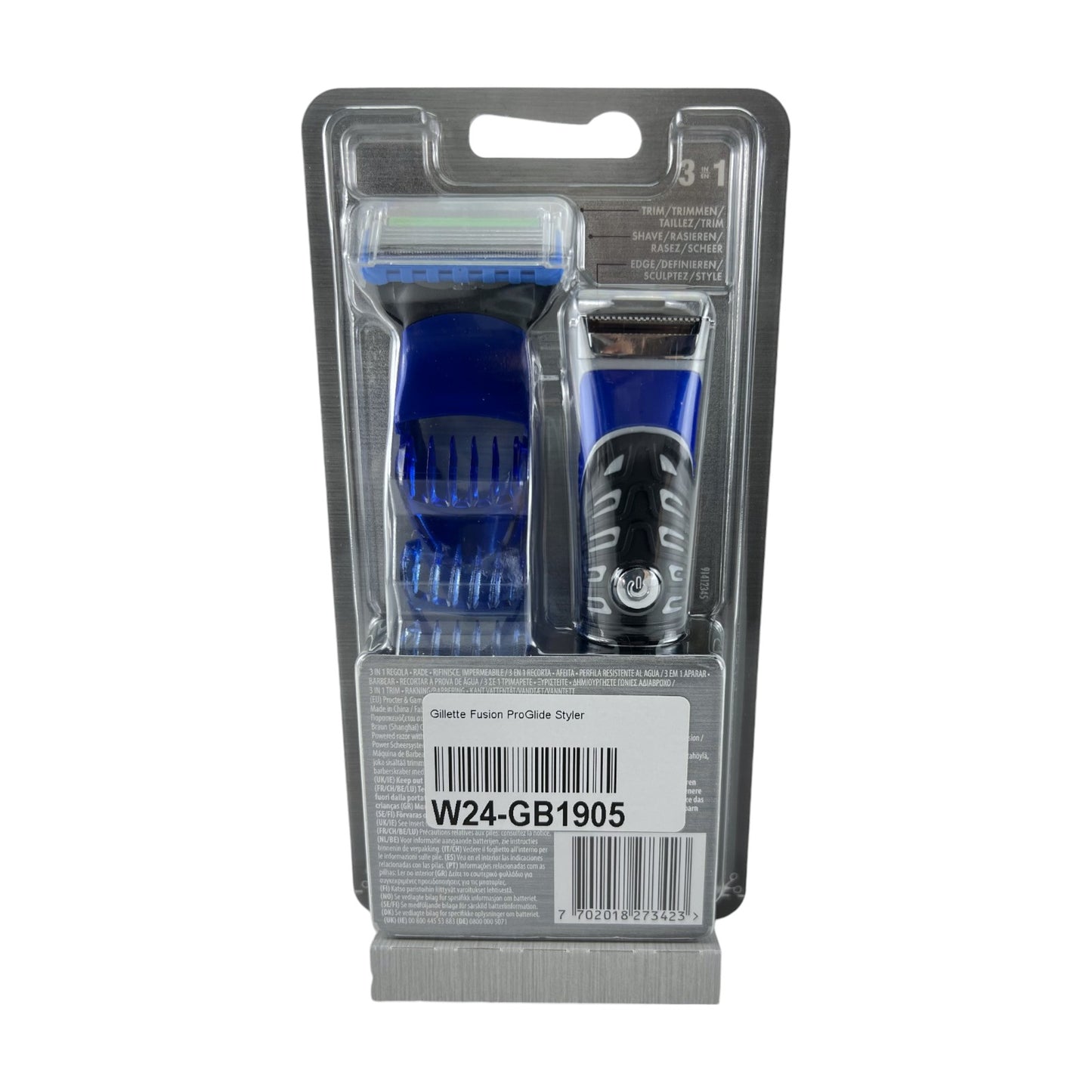 Gillette Fusion ProGlide Styler Rasierer Herren Trimmerklinge Blau Schwarz | Neu