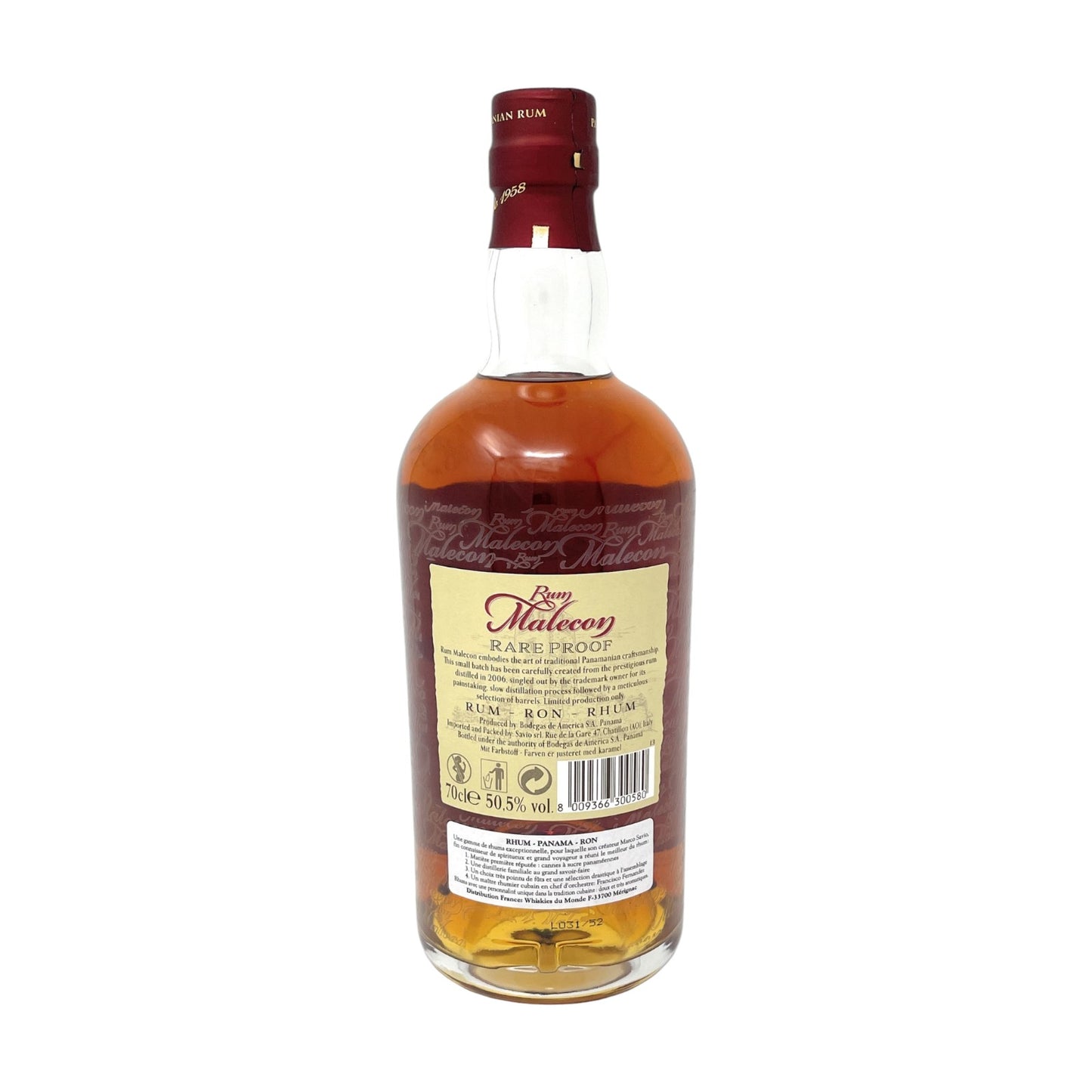 Malecon Rare Proof Rum 13 Jahre 1 x 0,7l Flasche 50,5 % Vol. Alkohol | Neu