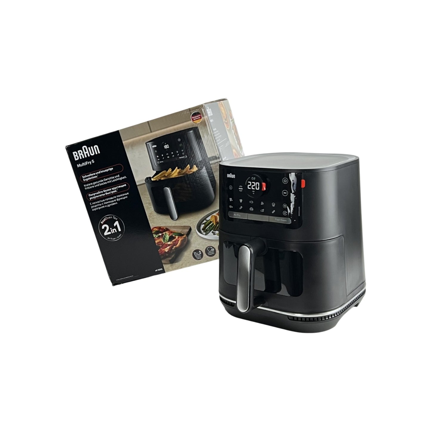Braun HF 5055I BK MultiFry 5 Heißluftfritteuse 2000W 6 L 17 Automatikprogramme | Retourware