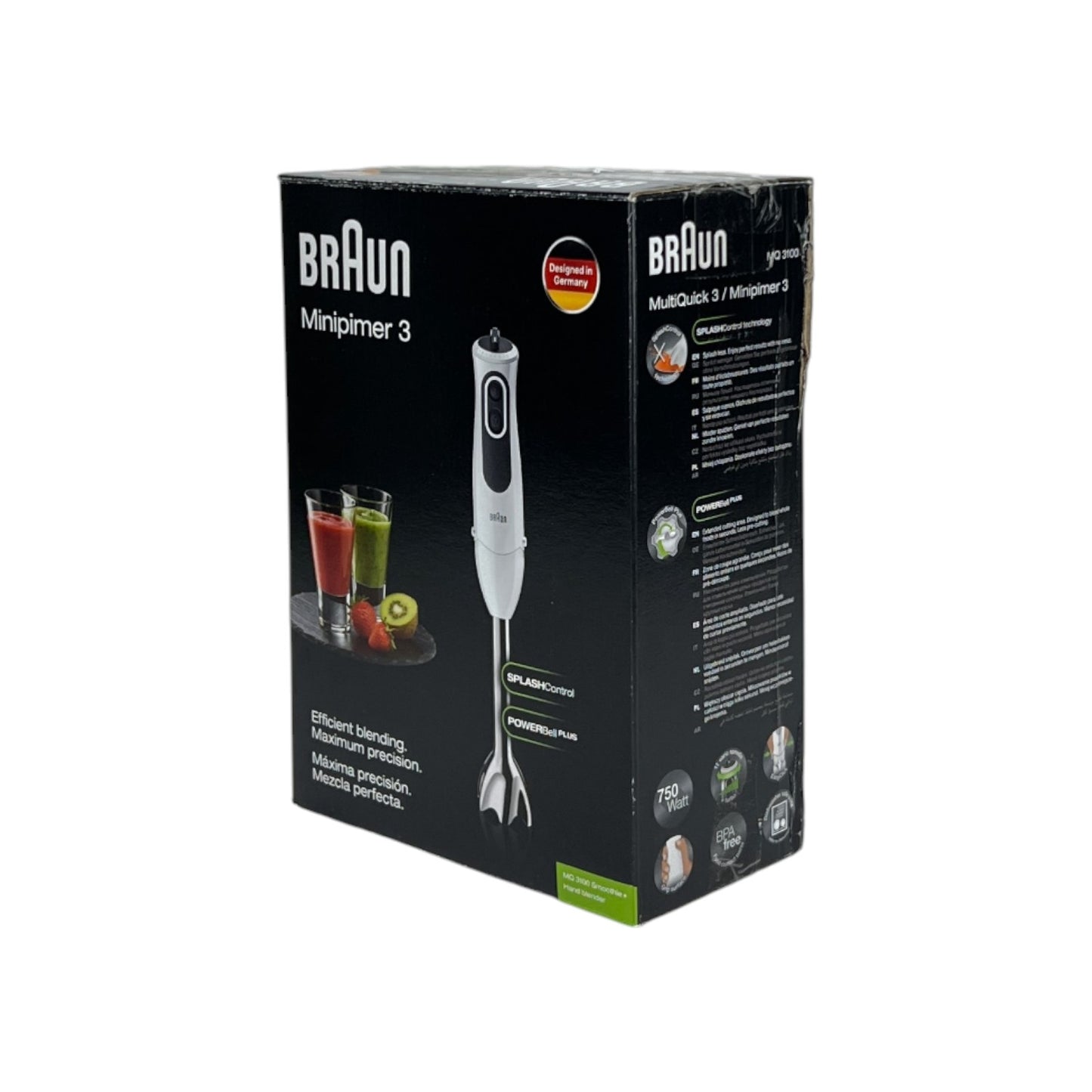 Braun MQ 3100 WH Stabmixer MultiQuick 3 Vario Smoothie+ 750W 11 Stufen Weiß | Retourware