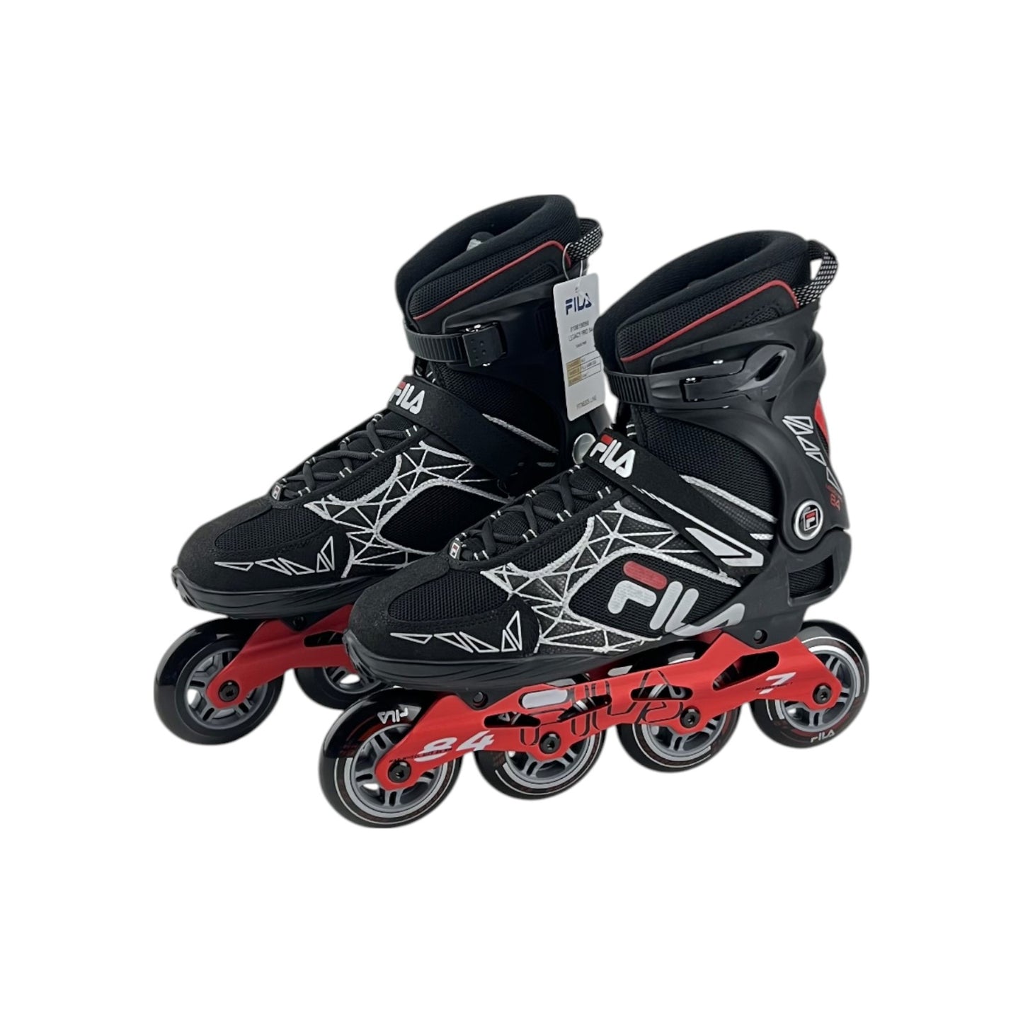 Fila Legacy Pro 84 Damen Herren Inliner Inlineskates Skates Schwarz/Rot 43.5 EU | Neu