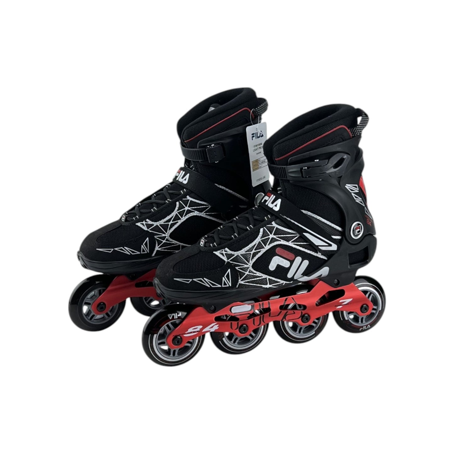 Fila Legacy Pro 84 Damen Herren Inliner Inlineskates Skates Schwarz/Rot 43.5 EU | Neu