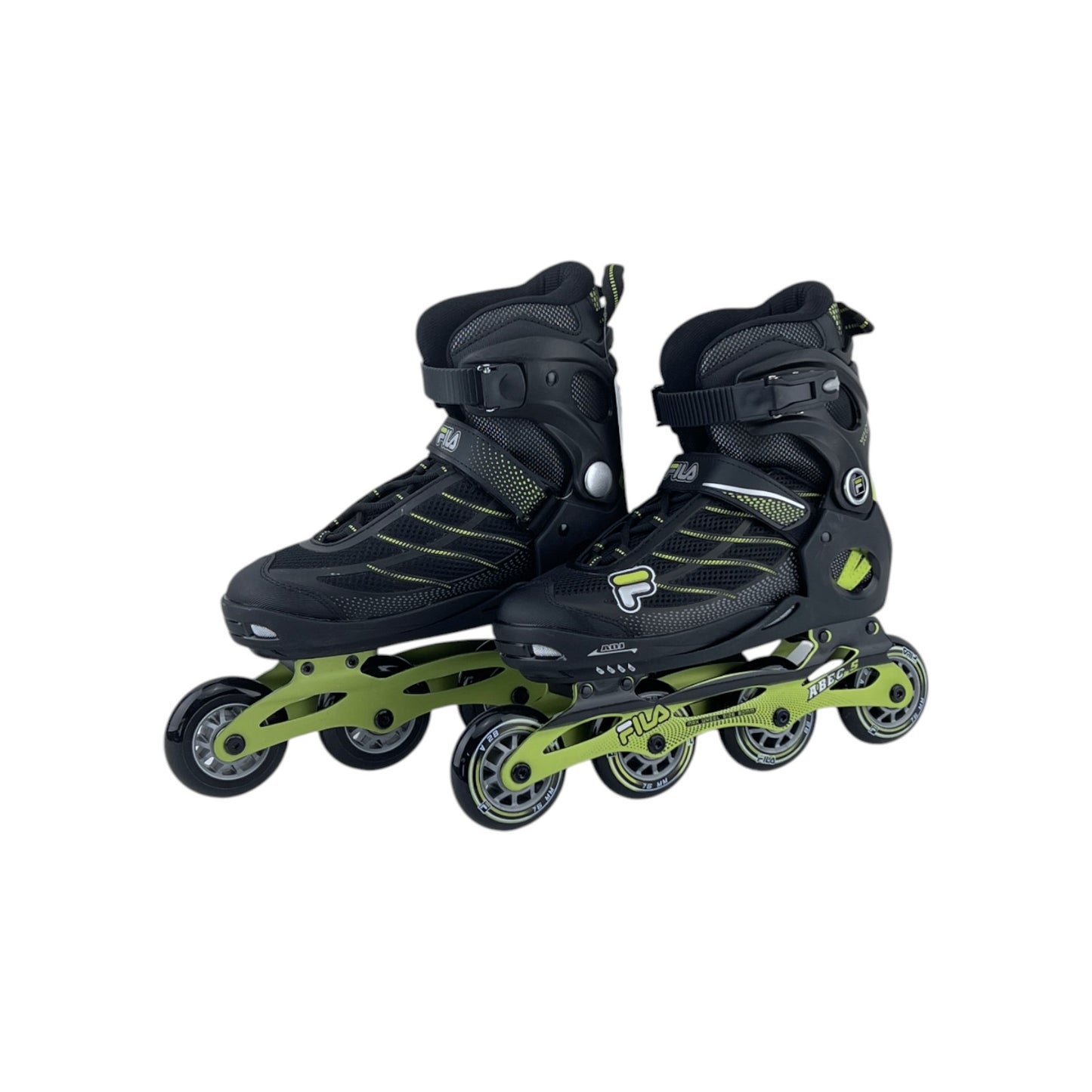 Fila Kinder Skates Wizy Alu Inlineskates Inliner Schwarz/Lime 38-41 EU | Neu