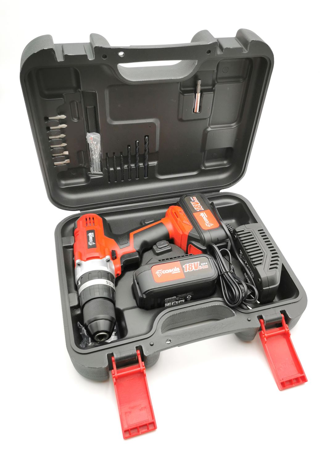 Casals CPLI18K2 Akku Schlagbohrmaschine Bohrmaschine Bohrer 2x3 Ah 18V rot | Neu