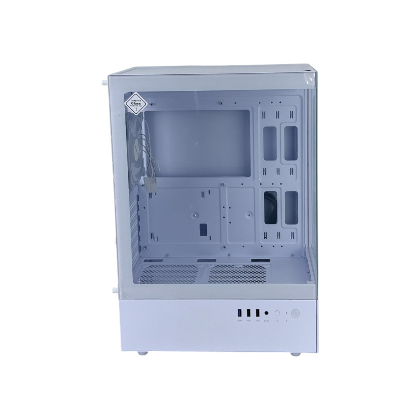 MARS GAMING MC-XO Gaming Midi Tower PC Gehäuse ATX Rahmenlos Glas 12cm FRGB | Neu