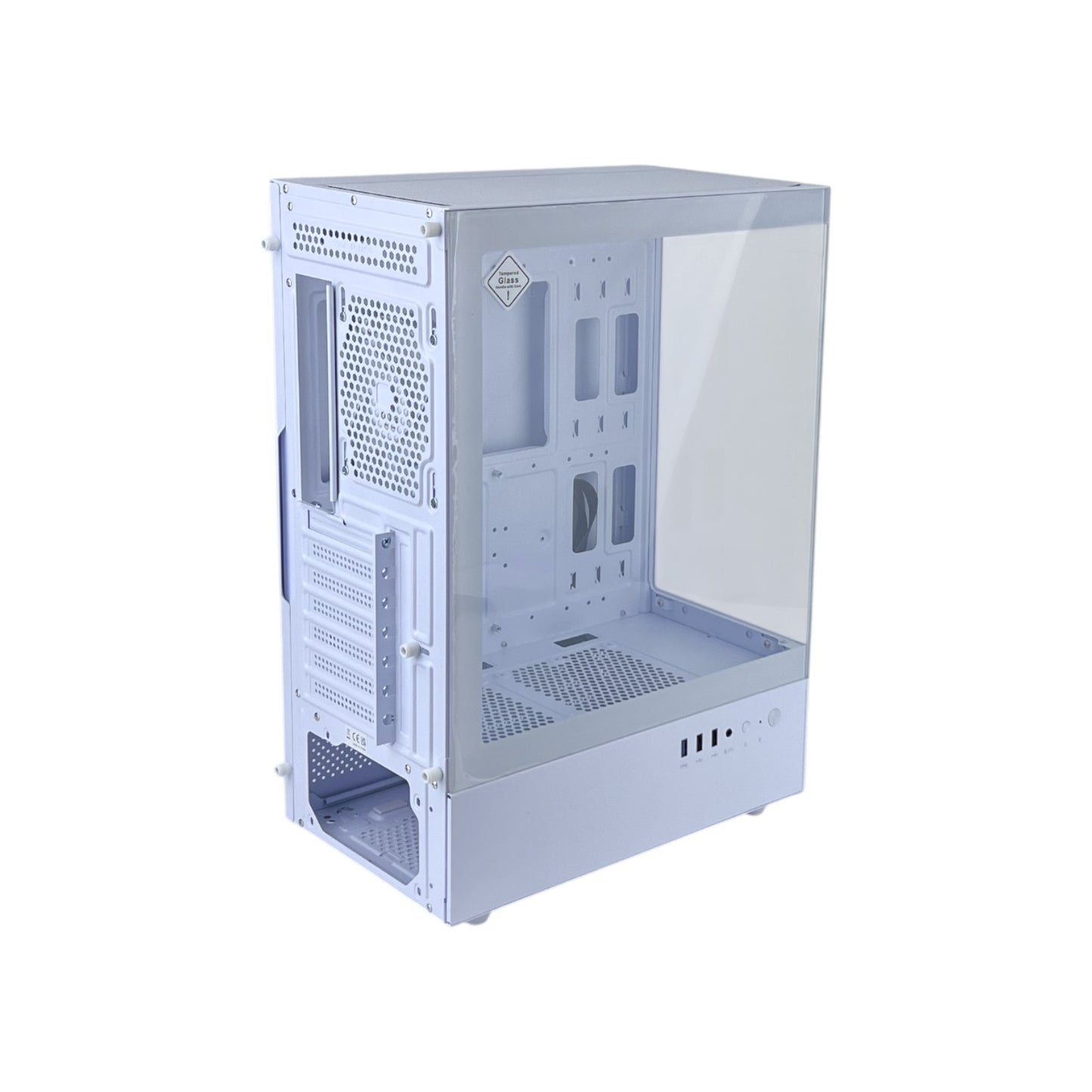 MARS GAMING MC-XO Gaming Midi Tower PC Gehäuse ATX Rahmenlos Glas 12cm FRGB | Neu