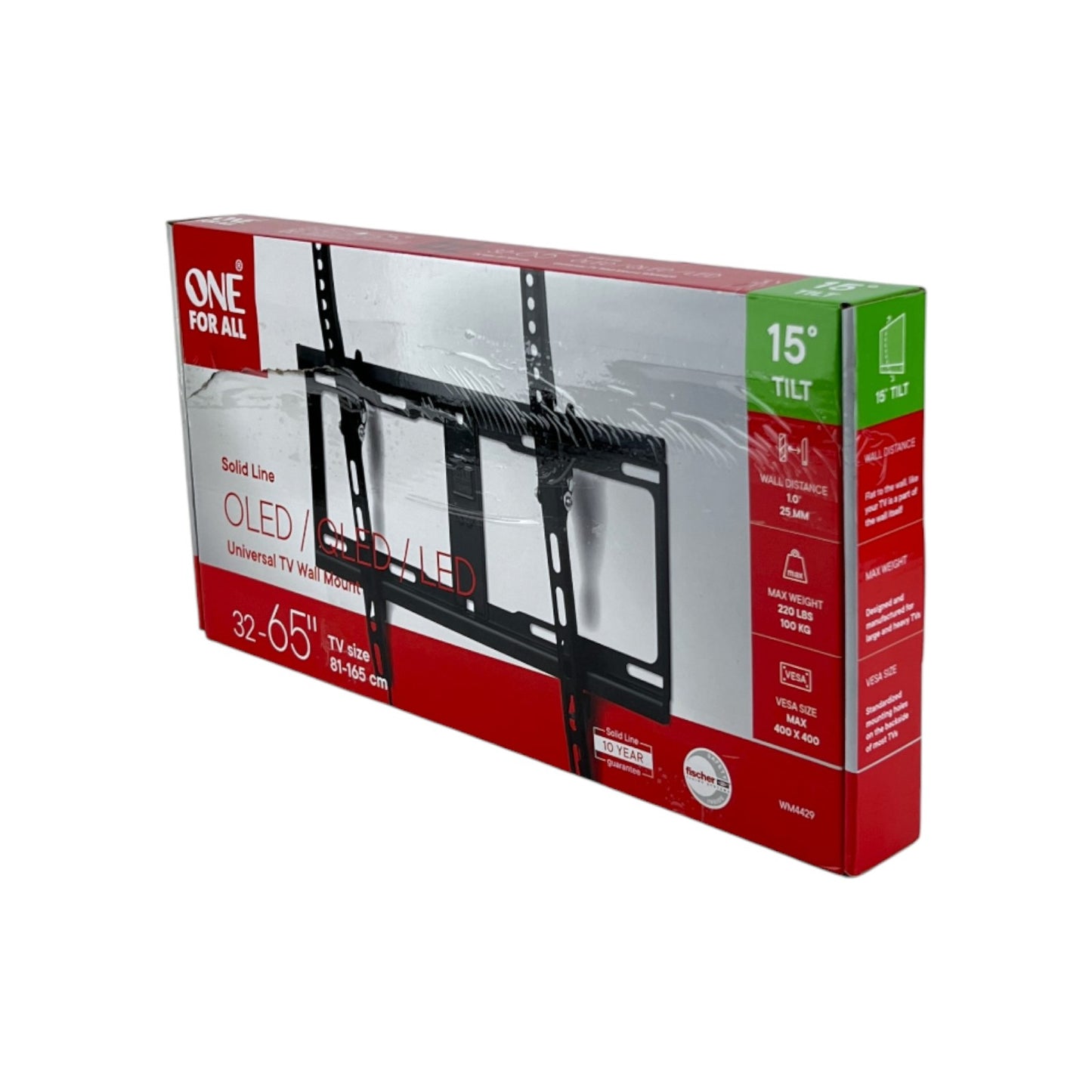 One For All WM4429 Wand Halterung 32-65 Zoll ( 81.28 - 165.1 cm) 100kg neigbar | Retourware