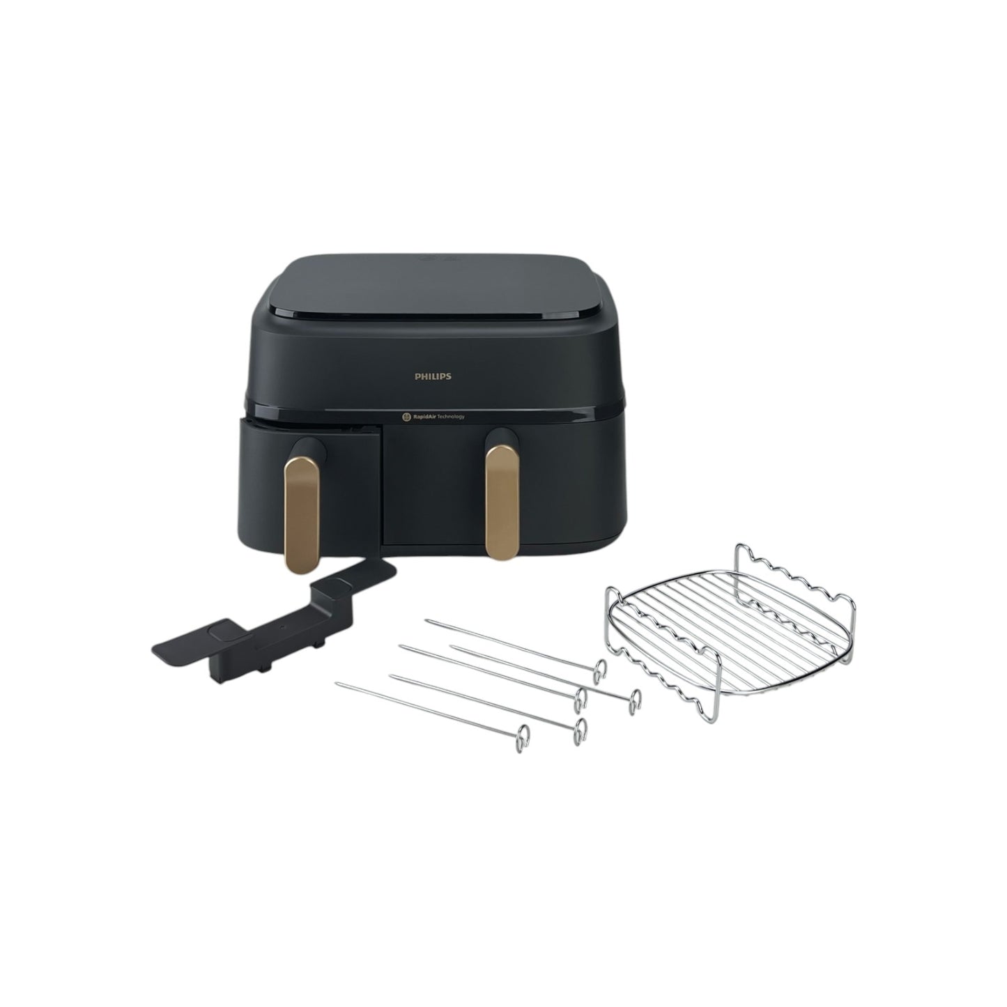 Philips 3000 Series Doppel-Heißluftfritteuse 9L 2750W Timer App-Steuerung Grau | Retourware