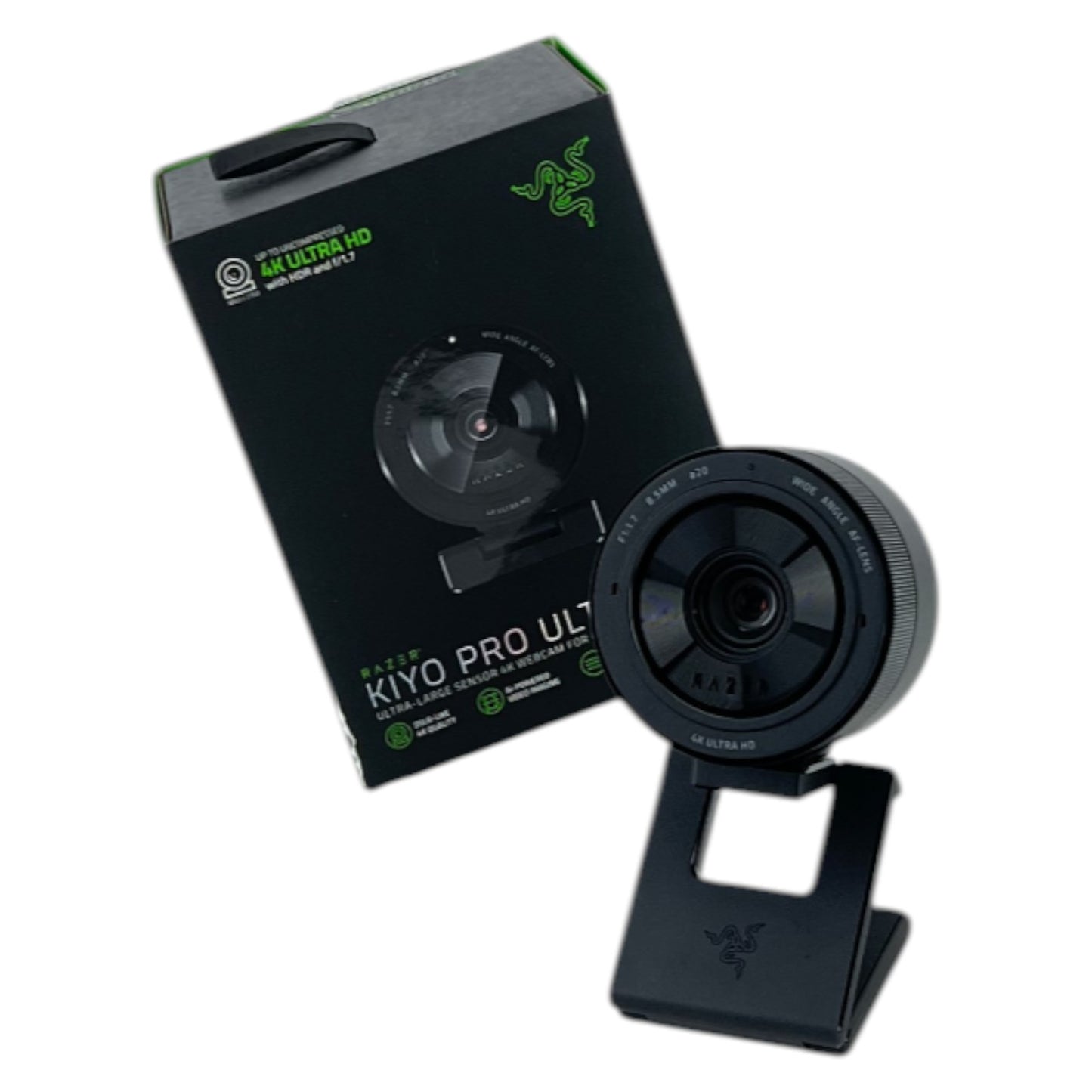 Razer Kiyo Pro Ultra 4K Webcam Content Streaming Creator UHDR UltraHD 4K 30FPS | Retourware