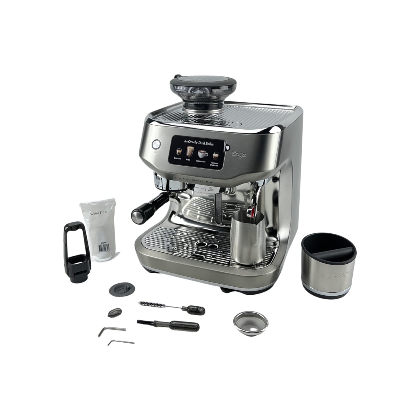 Sage SES995BTR The Oracle Dual Boiler Siebträger Kaffeemaschine 16 Programme | Retourware