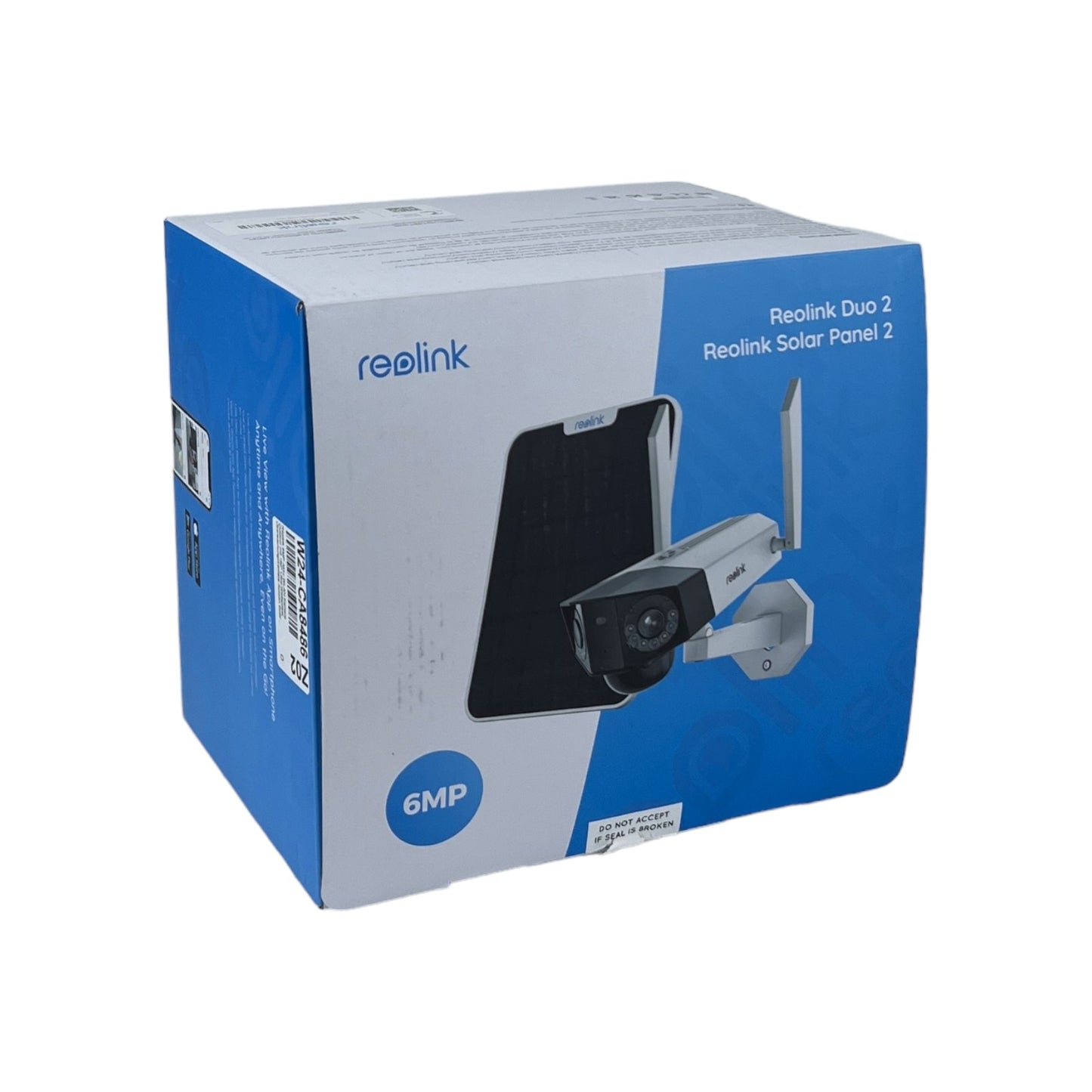 Reolink 6MP Überwachungskamera WLAN Outdoor 180° Solar WiFi Dual-Lens Weiß | Retourware