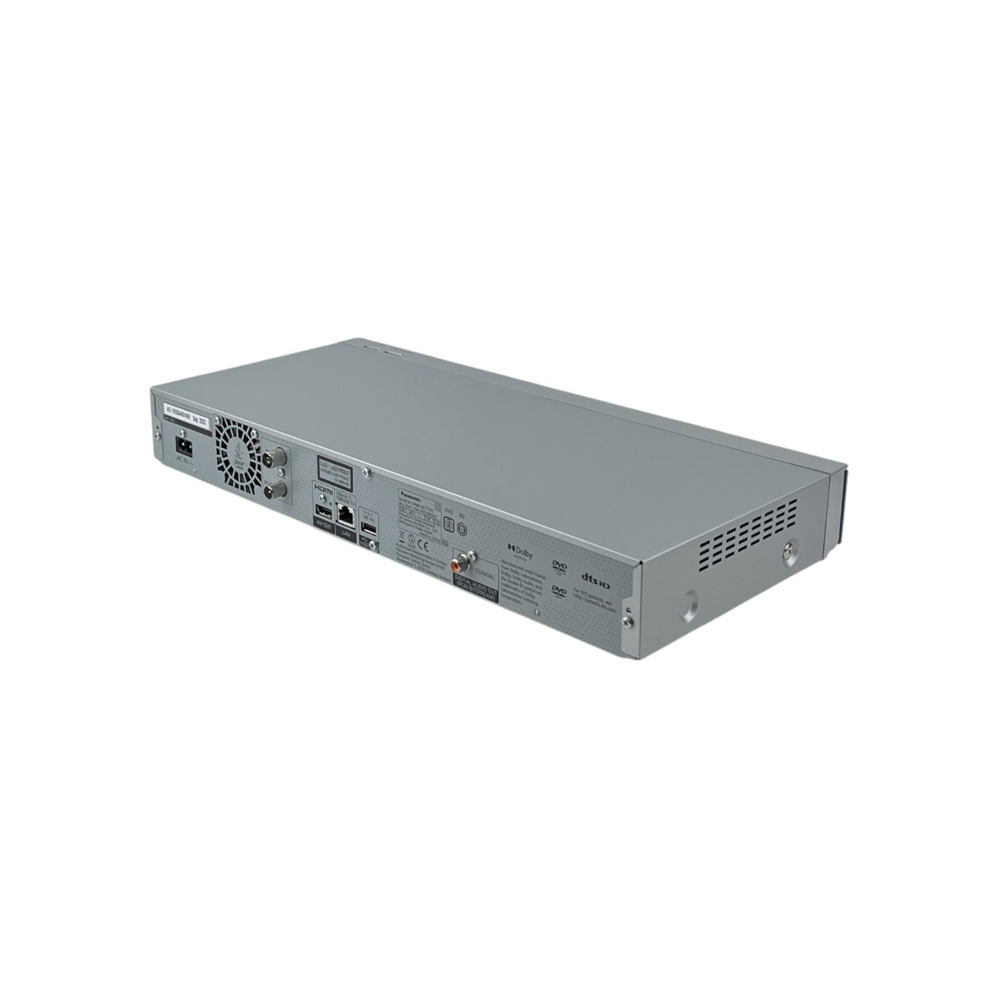 Panasonic Blu-Ray Player Recorder Twin HD DVB-C Tuner 500GB 4K Upscaling UltraHD | Retourware
