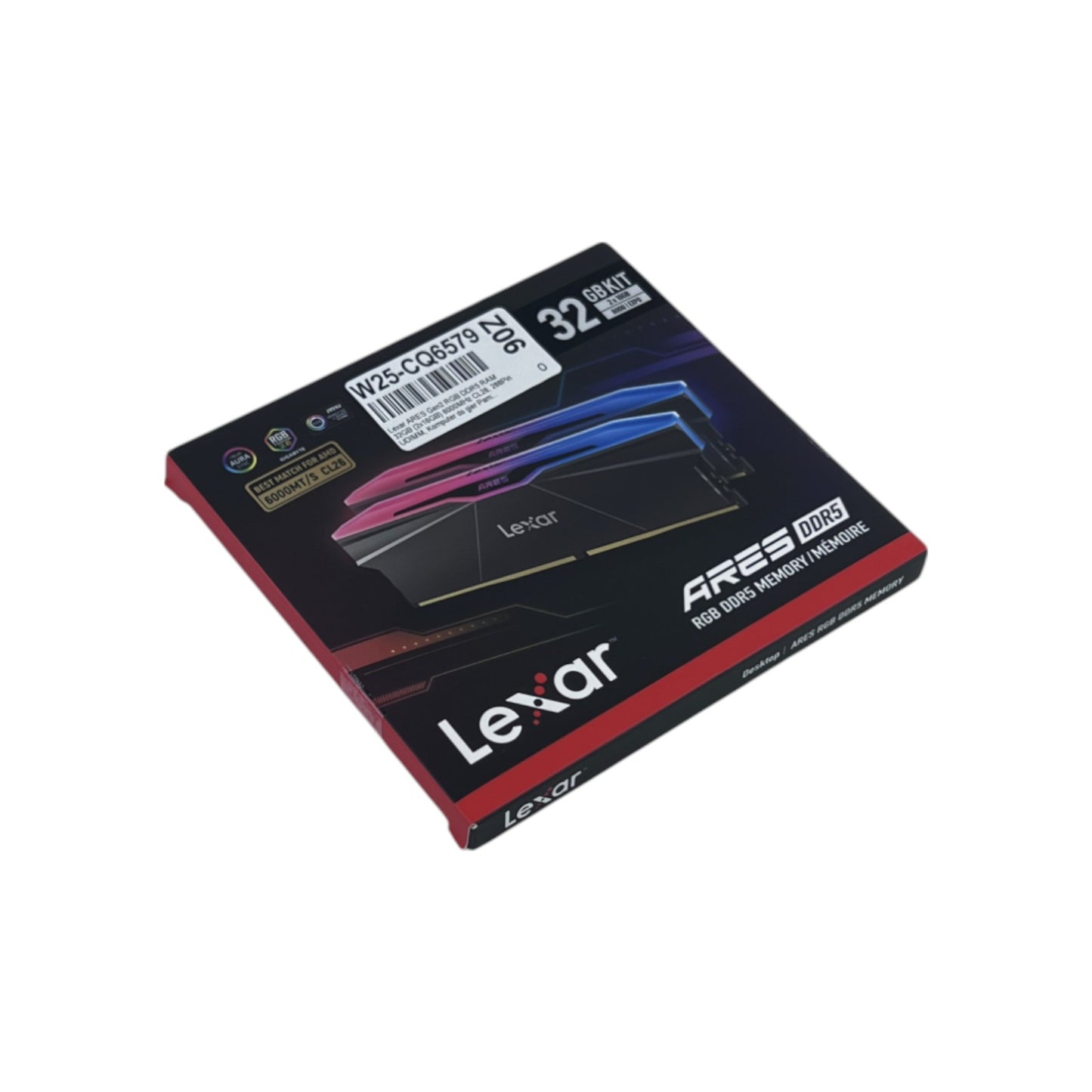 Lexar ARES Gen2 RGB DDR5 RAM 32GB (2x16GB) 6000MHz 288Pin UDIMM Arbeitsspeicher | Retourware