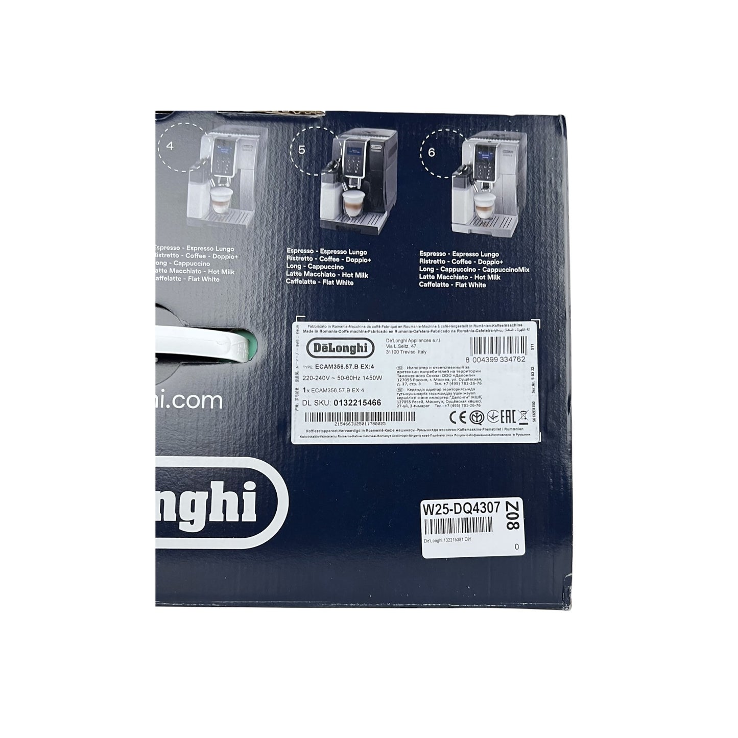 De'Longhi Dinamica Kaffeevollautomat ECAM 356.57.B Milchsystem 15 bar 1,8 L | Retourware