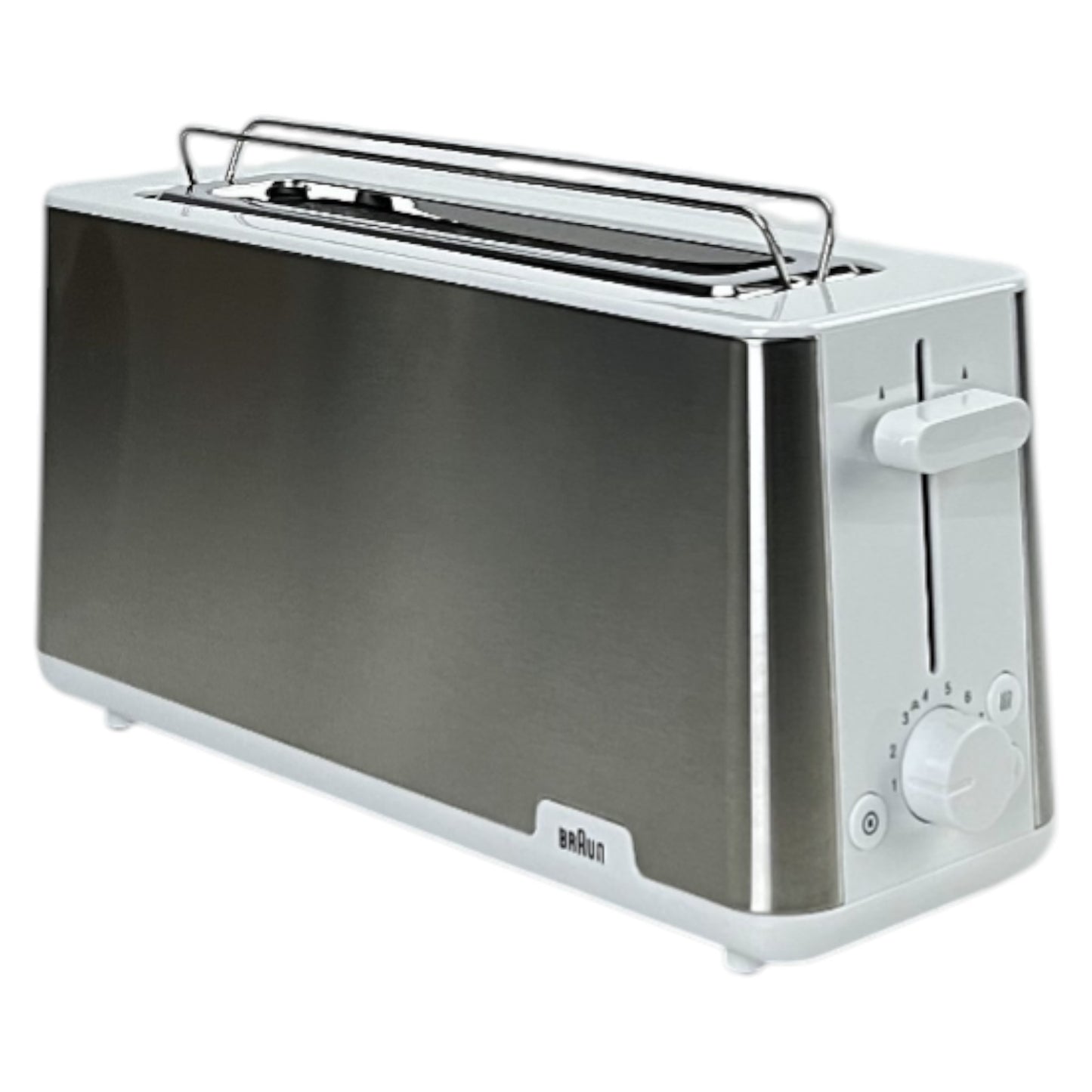 Braun Toaster PurShine HT 1610 WH 25cm Brotschlitz 8 Stufen 1030W Edelstahl Weiß | Retourware
