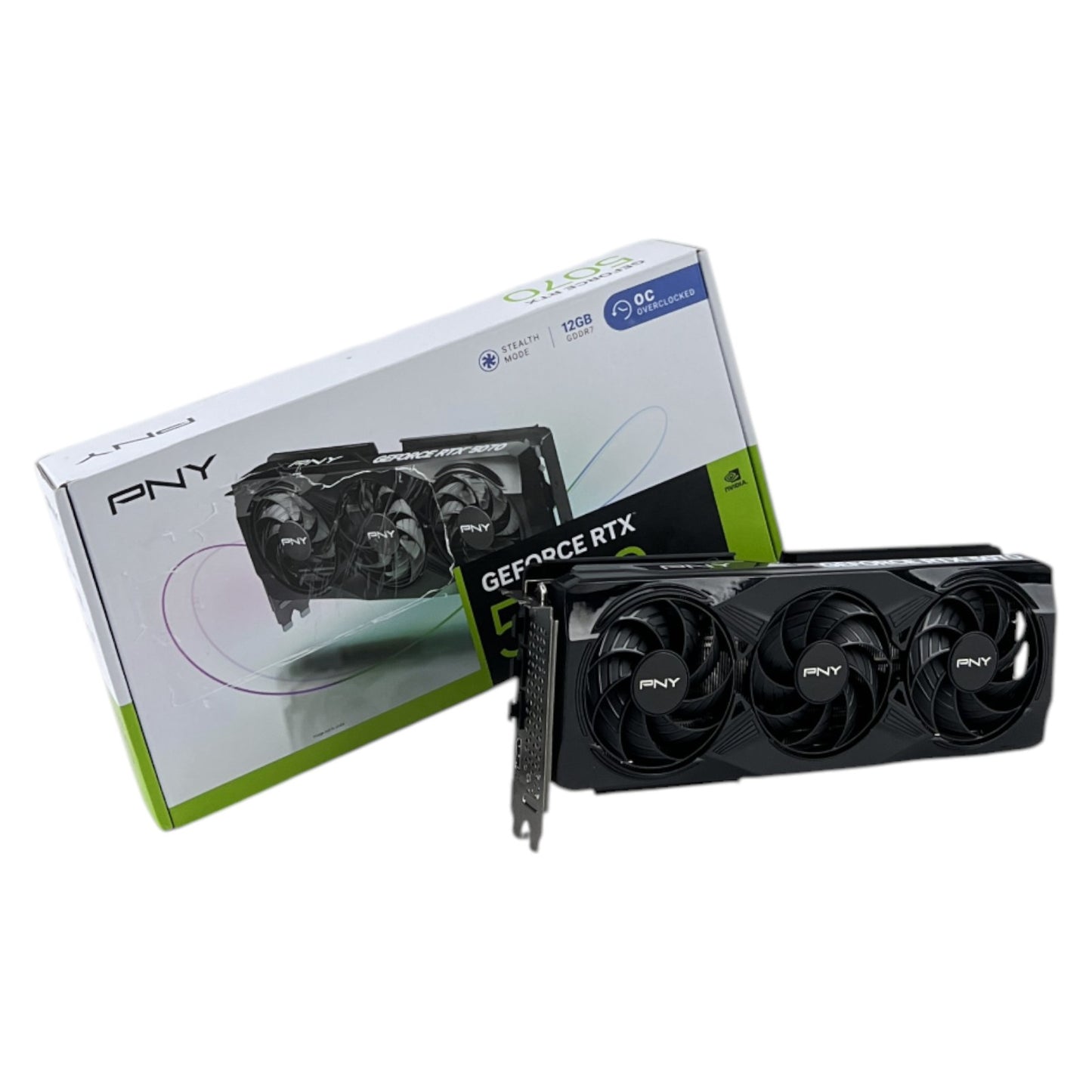 PNY nVidia GeForce RTX 5070 Gaming Grafikkarte Overclocked Triple Fan 12GB GDDR7 | Retourware