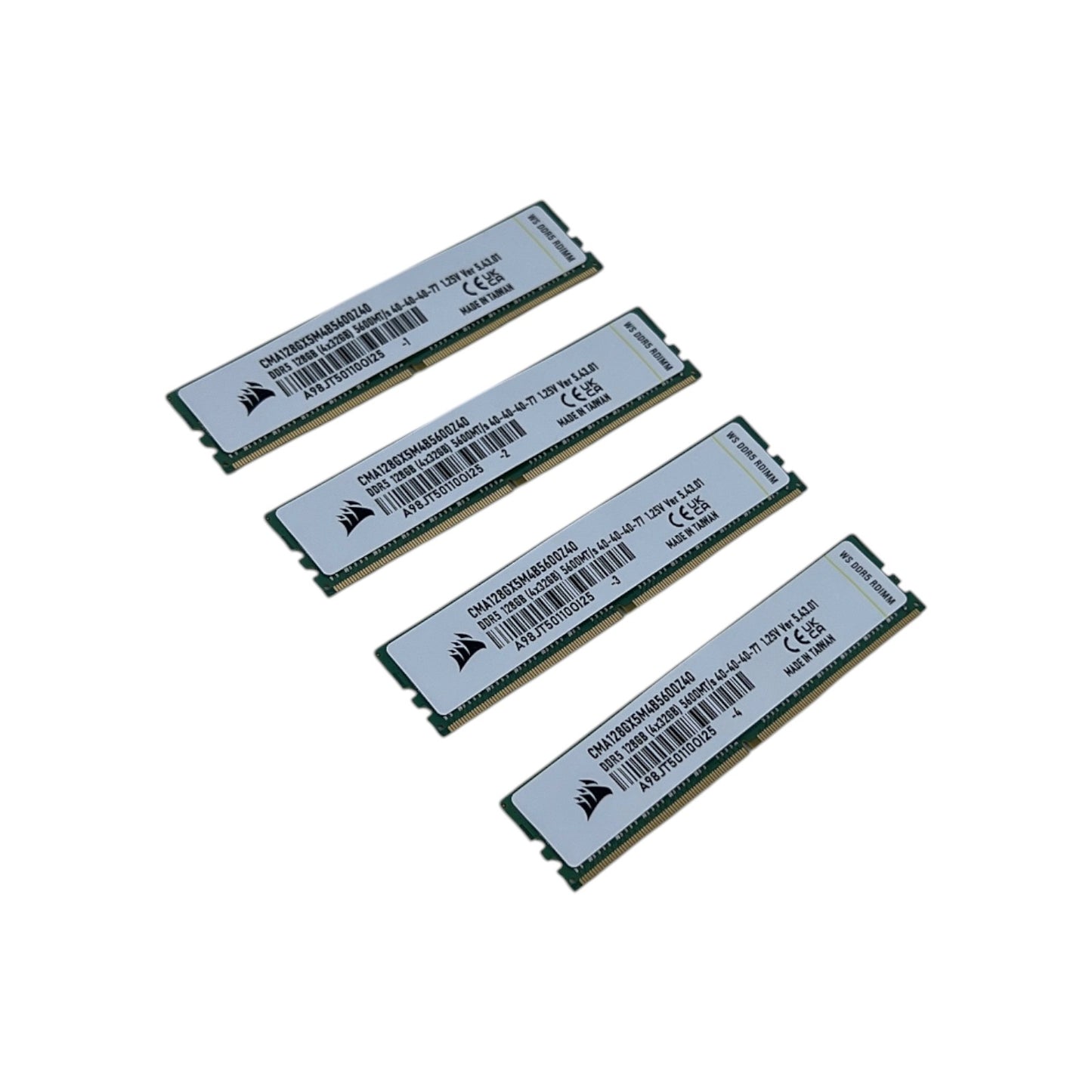 CORSAIR WS 128GB DDR5 ECC RDIMM ( 4x32GB ) 5600MHz 288-Pin RAM Arbeitsspeicher | Neu