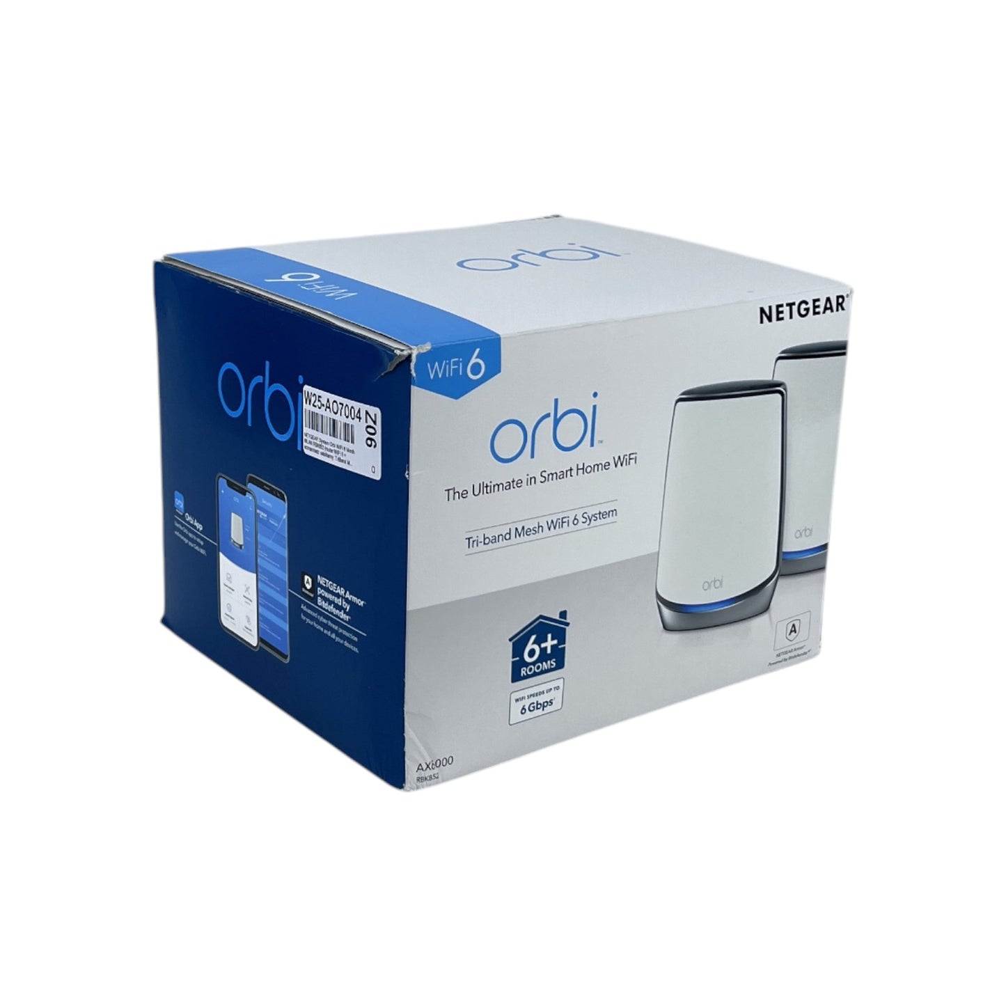 NETGEAR Orbi WiFi 6 Mesh WLAN System Router RBK852 TriBand Mesh AX6000 350 m² | Retourware