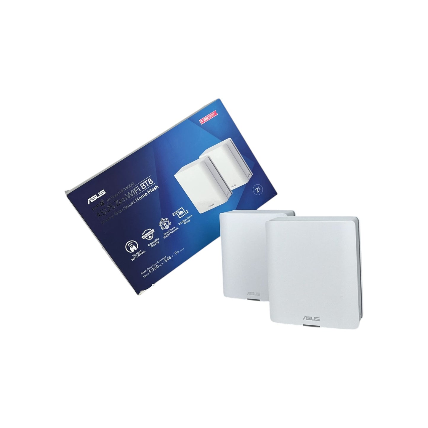ASUS ZenWiFi BT8 2-Pack WLAN Router Triband WiFi 7 Mesh 14 Gb/s 2.5G Ports | Retourware