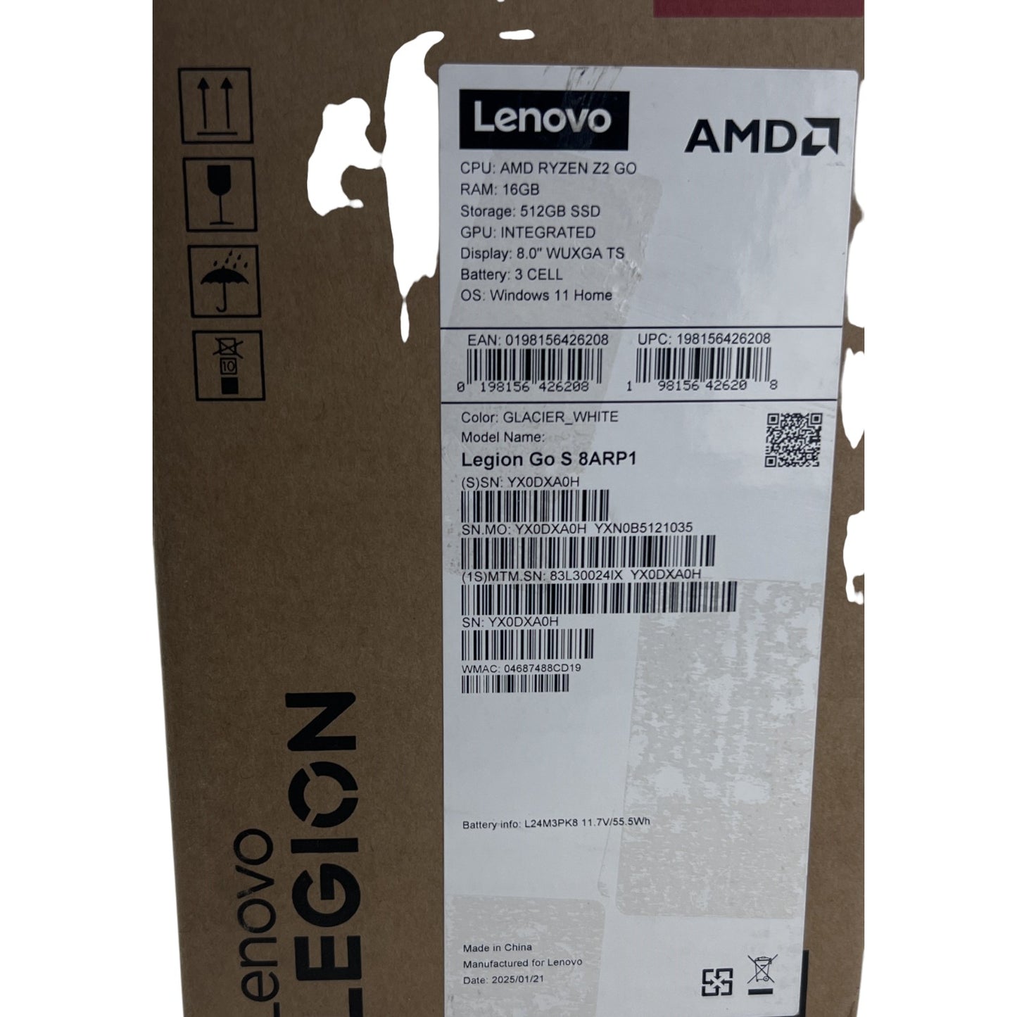 Lenovo Legion Go S Gaming Konsole 8 Zoll (20.3 cm) Ryzen Z2 Go 16GB 512GB Win11 | Retourware