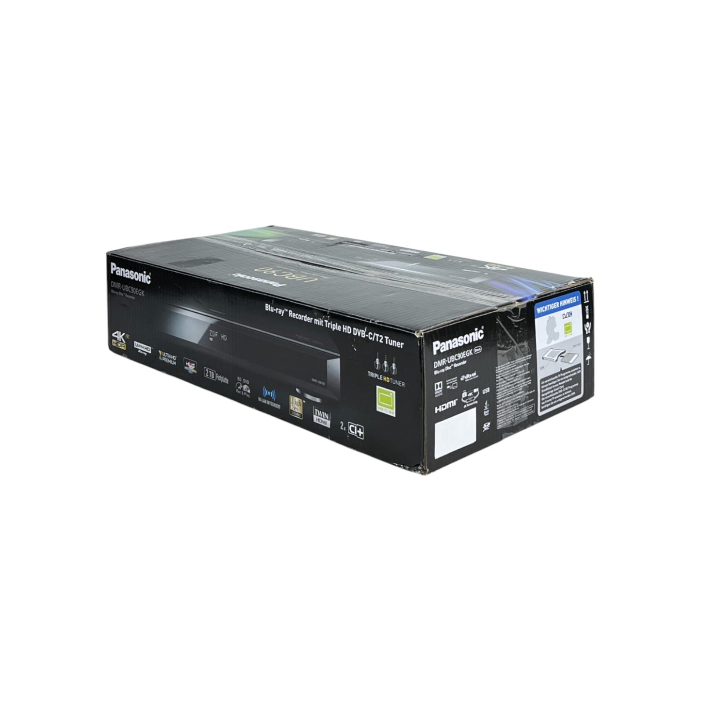 Panasonic DMR-UBC90EGK Ultra HD Blu-ray Recorder 2TB HDD 4K Festplattenrecorder | Retourware