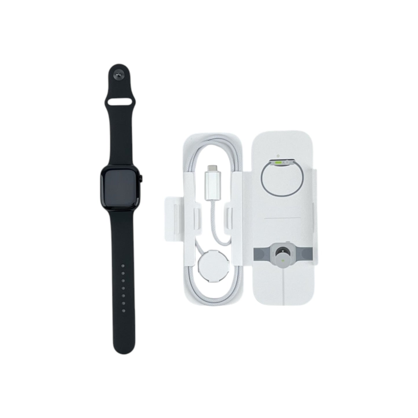 Apple Watch 10 GPS Aluminium Diamantschwarz 42 mm Sportarmband Schwarz M/L | Retourware