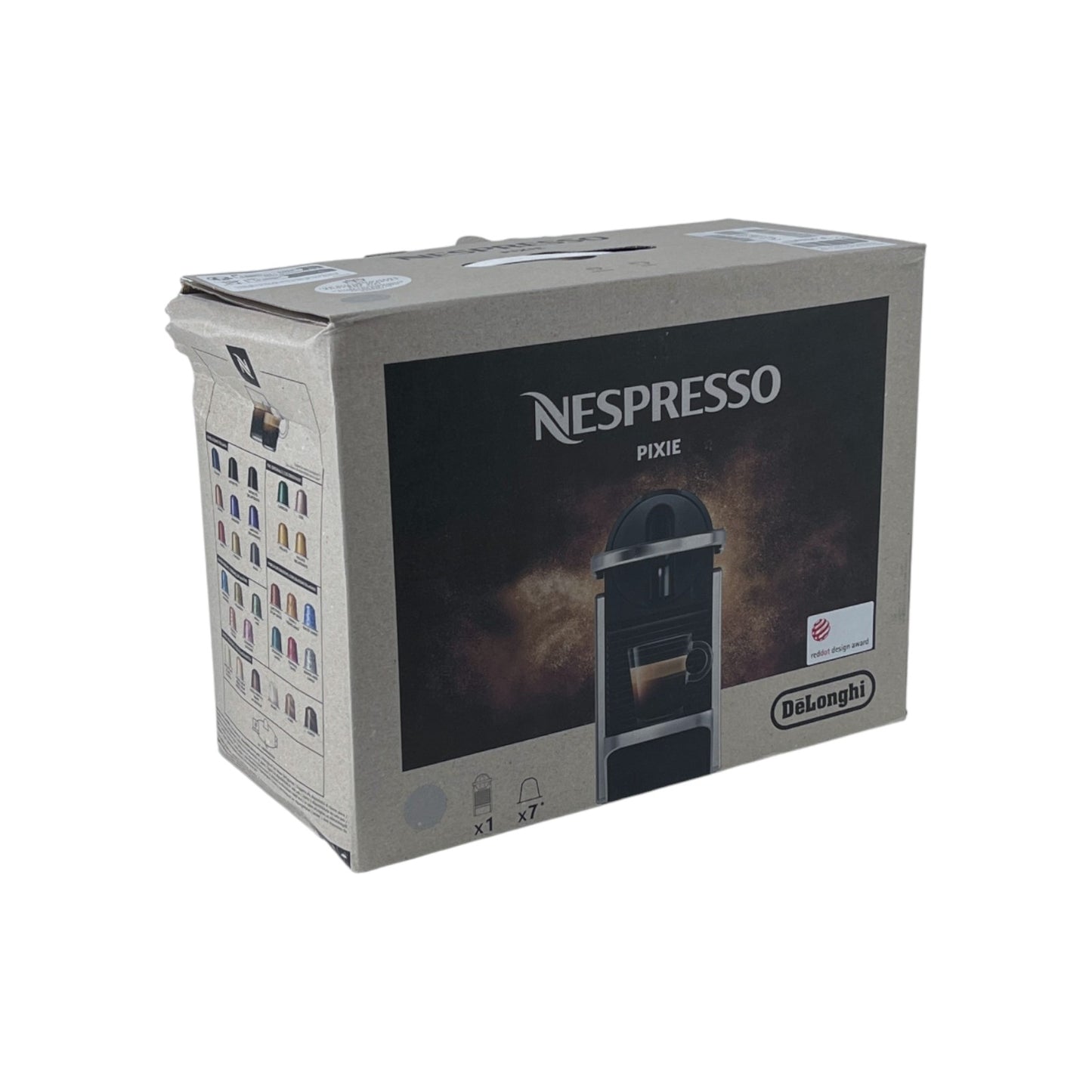 De'Longhi Nespresso Pixie EN127.S Kaffekapselmaschine 19Bar 1260W Silber Schwarz | Retourware