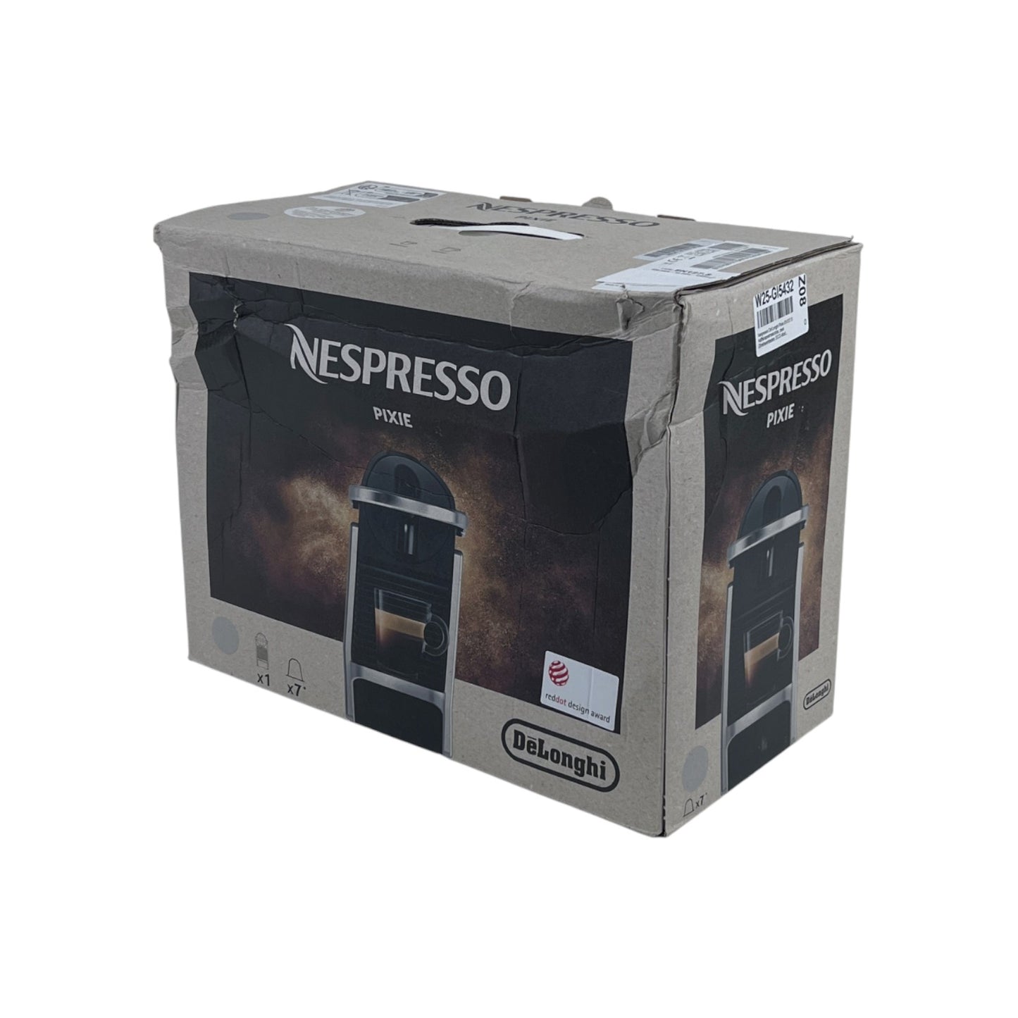 De'Longhi Nespresso Pixie EN127.S Kaffekapselmaschine 19Bar 1260W Silber Schwarz | Retourware