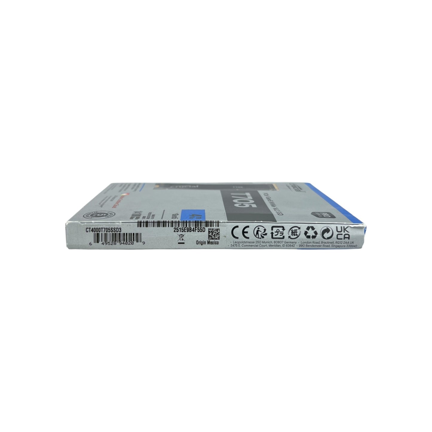 Crucial T705 4TB interner SSD Speicher PCIe Gen5 NVMe M.2 14.100MB/s PCIe 4.0 | Retourware