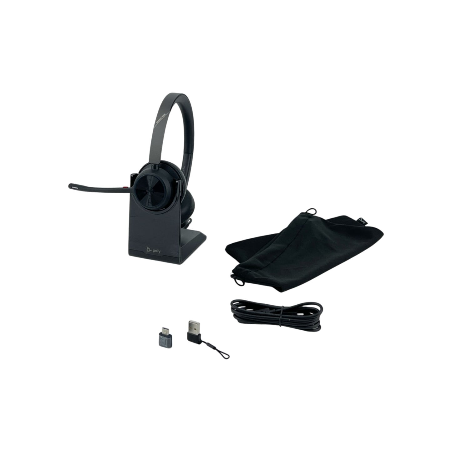Poly Voyager Schnurloses 4320UC Headset Ladestation Bluetooth Over Ear Kopfhörer | Retourware