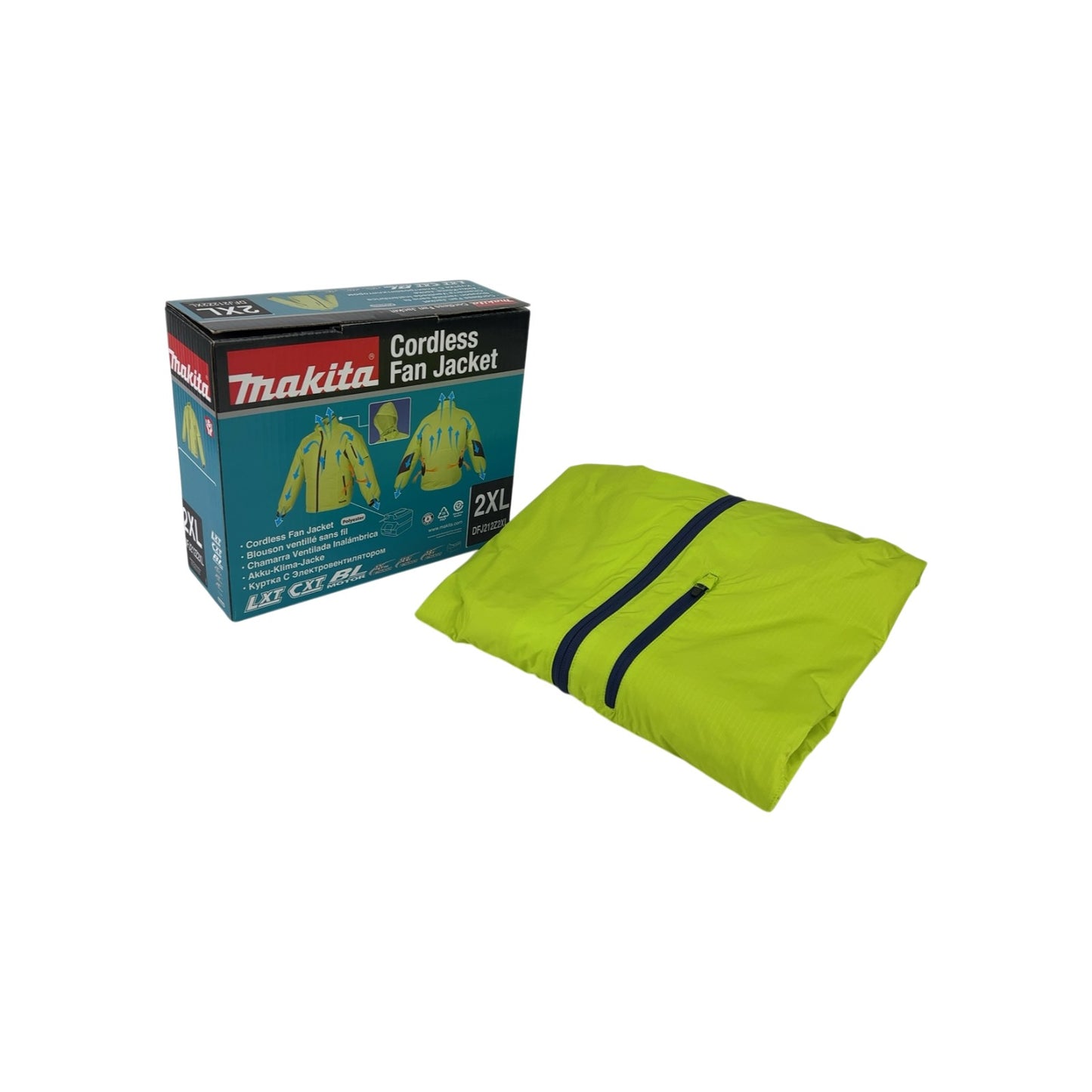 Makita Akku-Klimajacke Gr.2XL 12V-18V (ohne Akku, ohne Ladegerät) | Neu