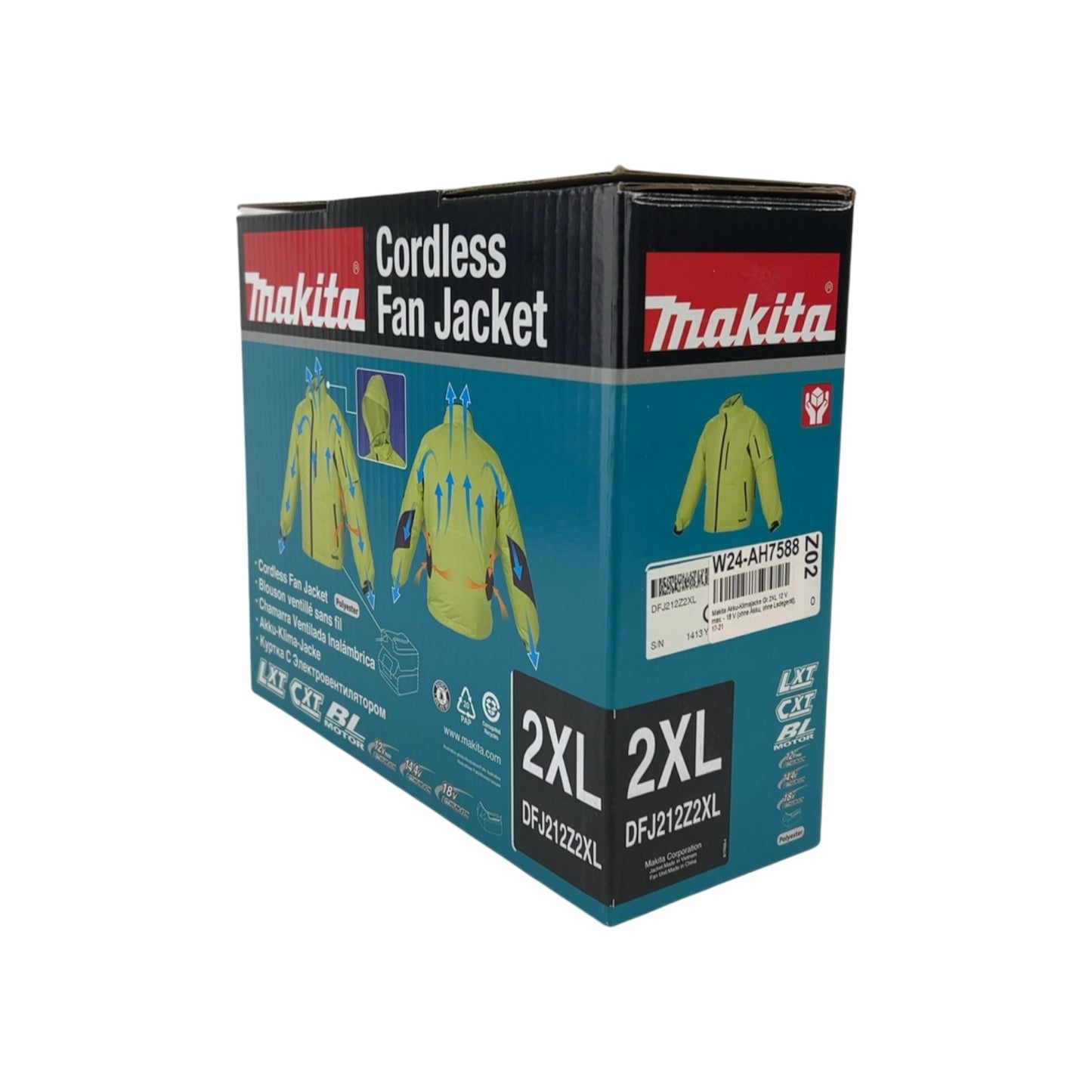 Makita Akku-Klimajacke Gr.2XL 12V-18V (ohne Akku, ohne Ladegerät) | Neu