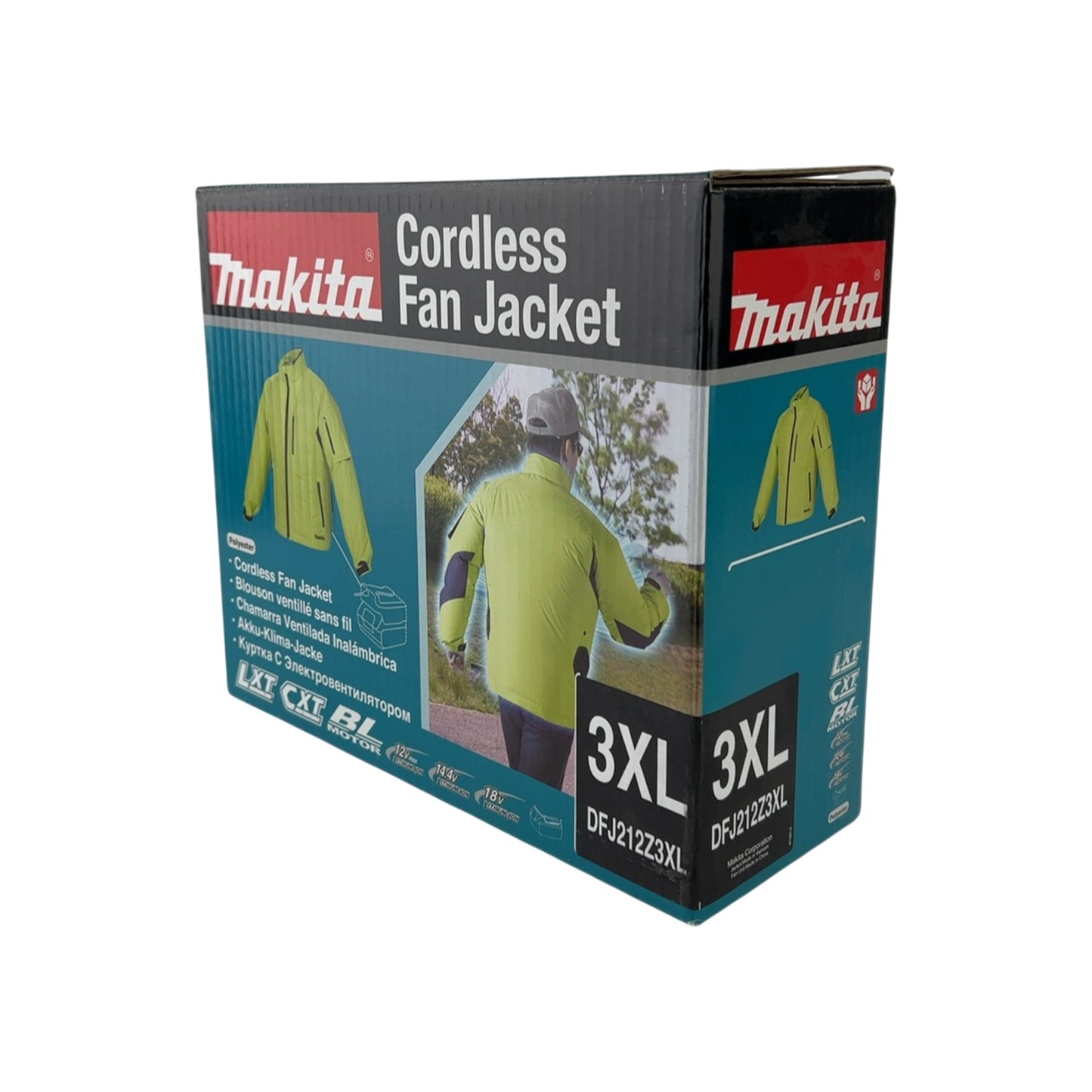 Makita DFJ212Z3XL Akku-Klimajacke Gr.3XL 12V-18V (ohne Akku, ohne Ladegerät) | Neu