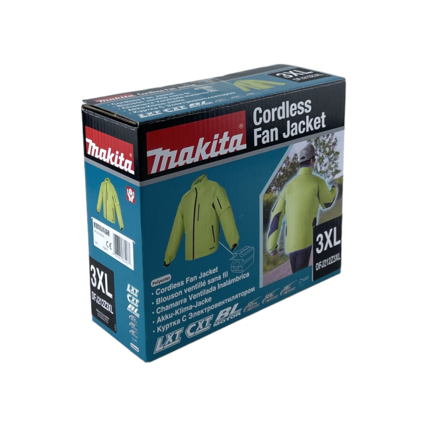 Makita DFJ212Z3XL Akku-Klimajacke Gr.3XL 12V-18V (ohne Akku, ohne Ladegerät) | Neu