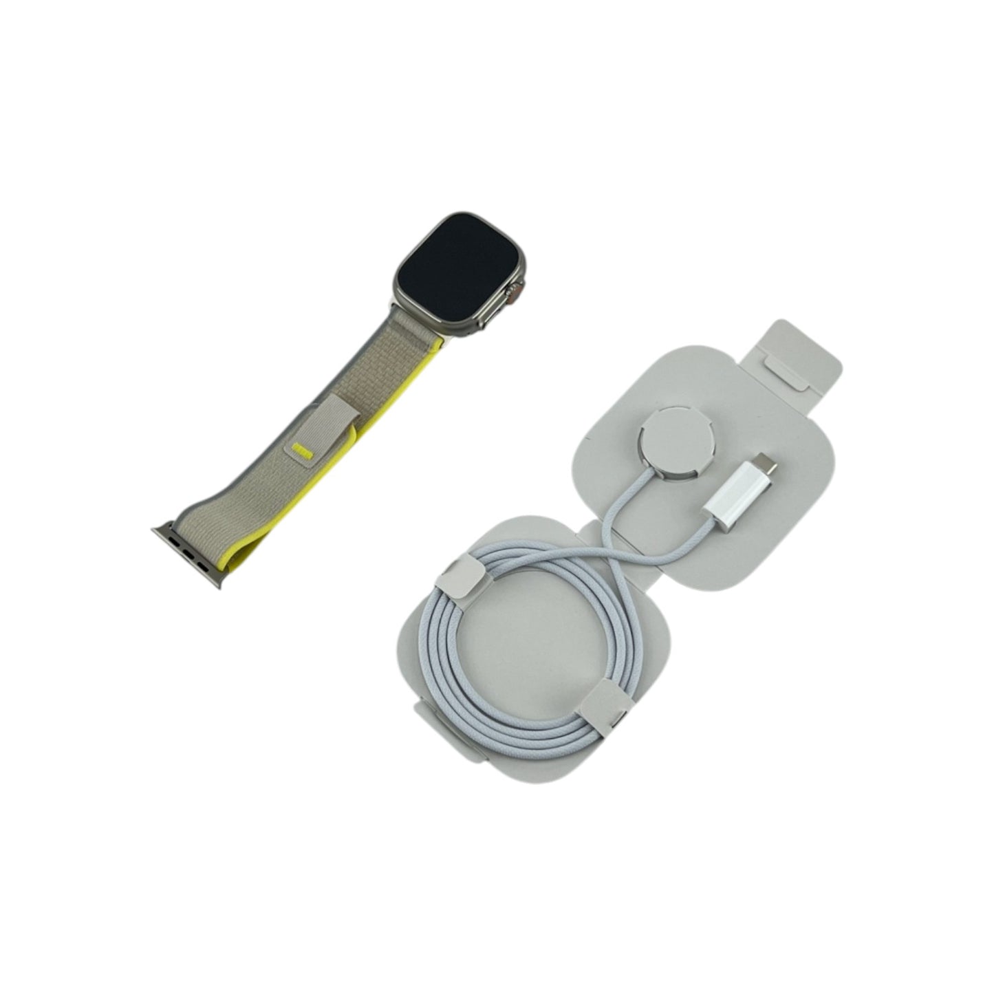 Apple Watch Ultra 1 Cellular Titanium Titan 49 mm Trail Loop S/M Gelb/Beige | Retourware