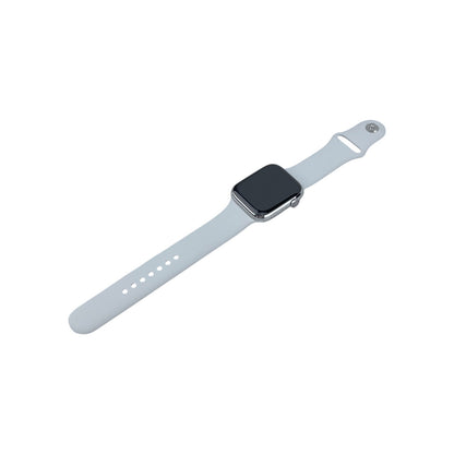 Apple Watch 8 Cellular Edelstahl Silber 45 mm Sportarmband Weiß | Retourware