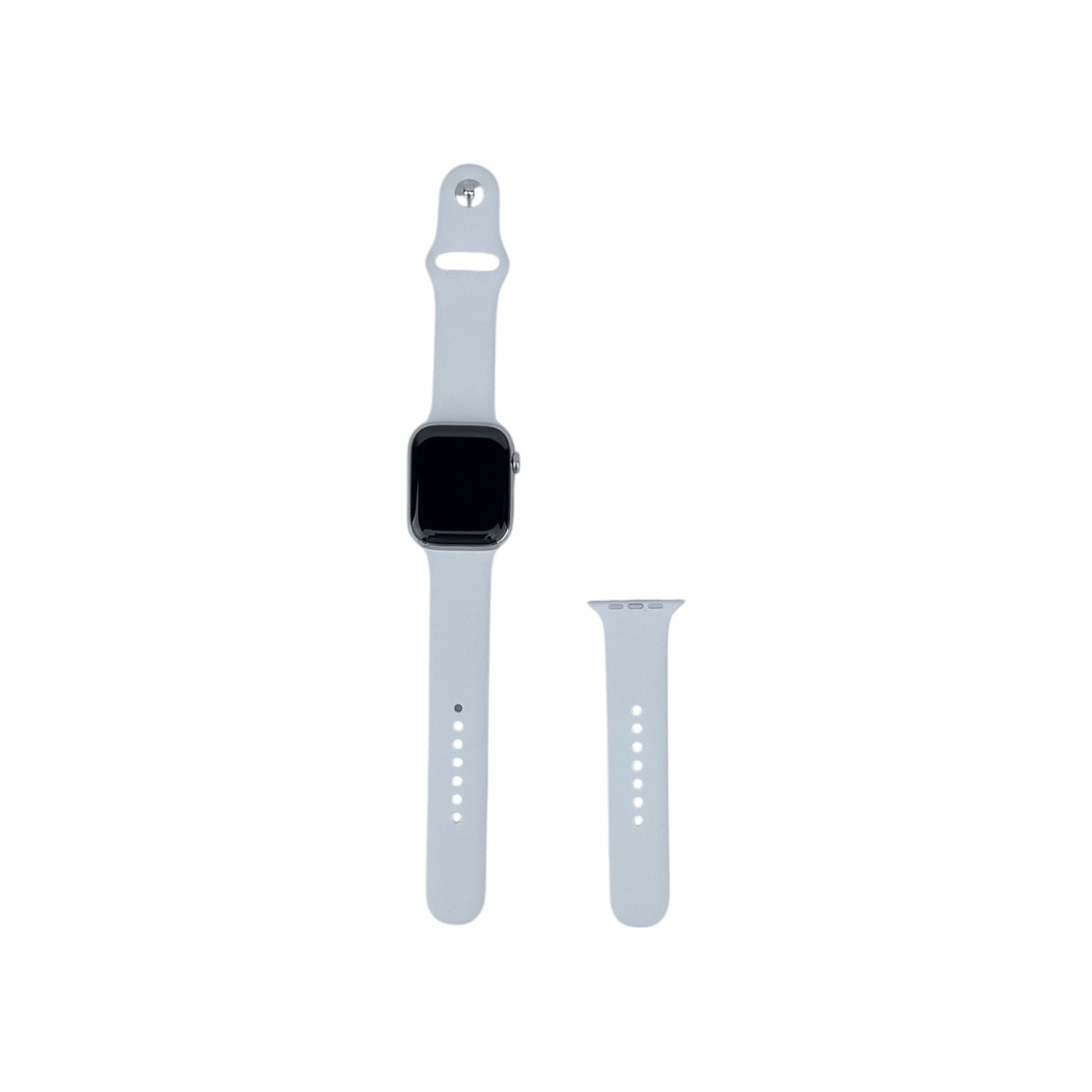 Apple Watch 8 Cellular Edelstahl Silber 45 mm Sportarmband Weiß | Retourware
