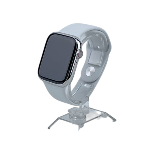 Apple Watch 8 Cellular Edelstahl Silber 45 mm Sportarmband Weiß | Retourware