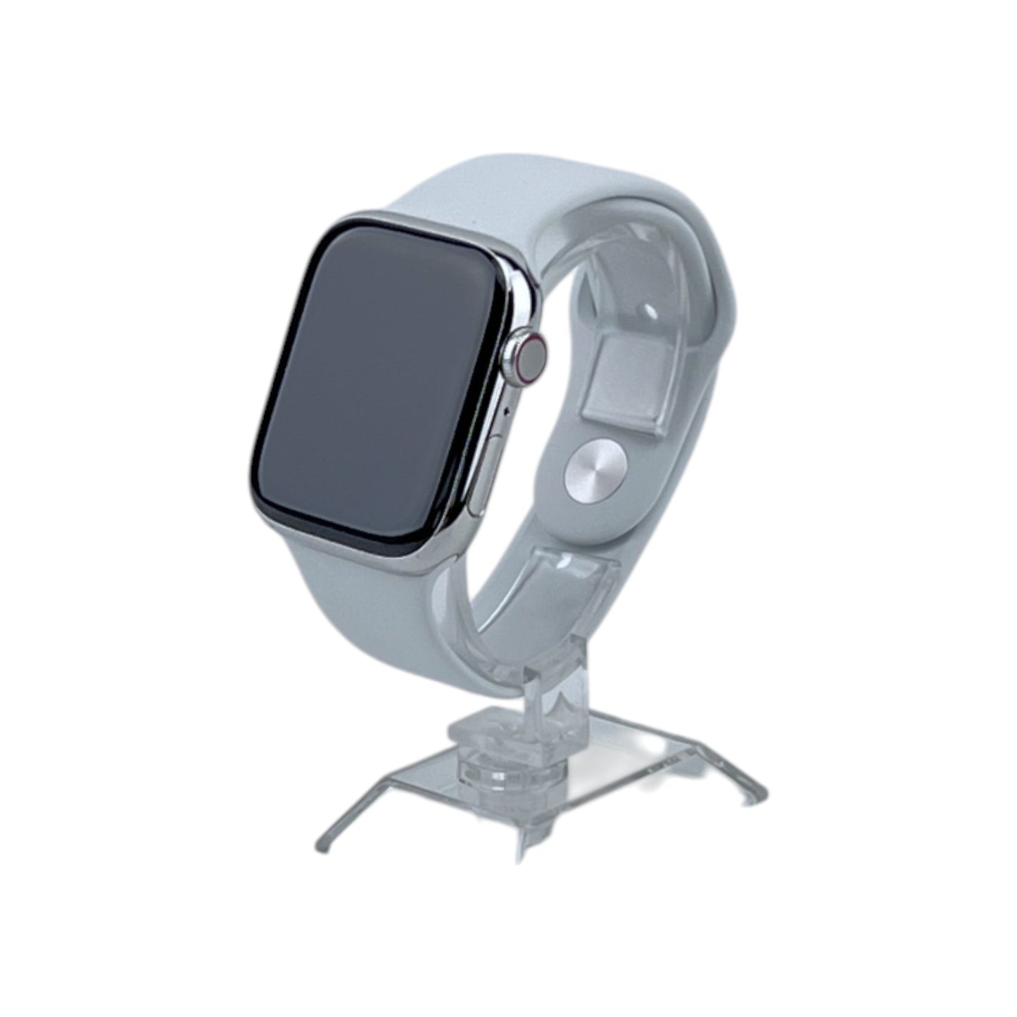 Apple Watch 8 Cellular Edelstahl Silber 45 mm Sportarmband Weiß | Retourware