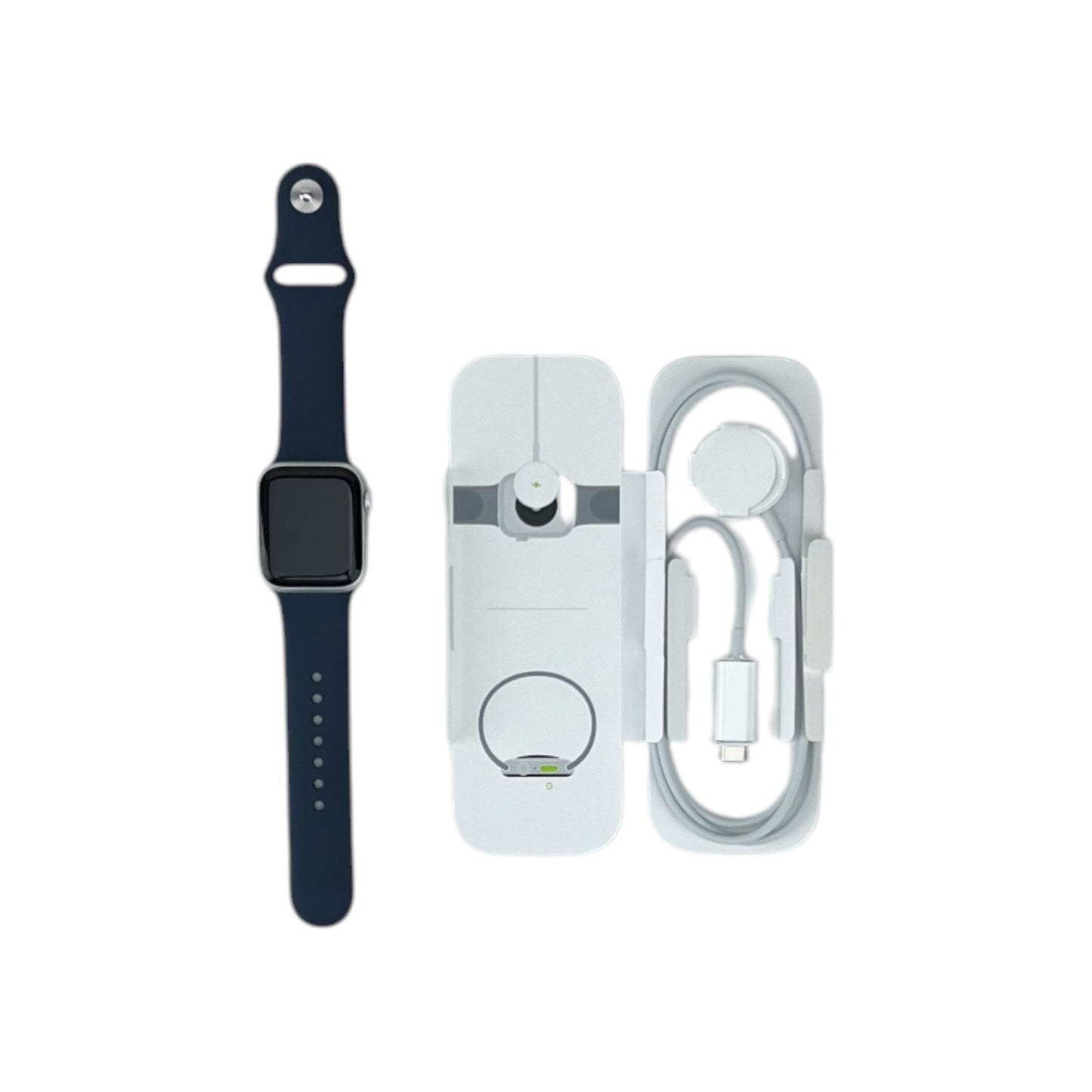 Apple Watch SE 2 GPS Aluminium Silber 40 mm Sportarmband Sturmblau | Retourware