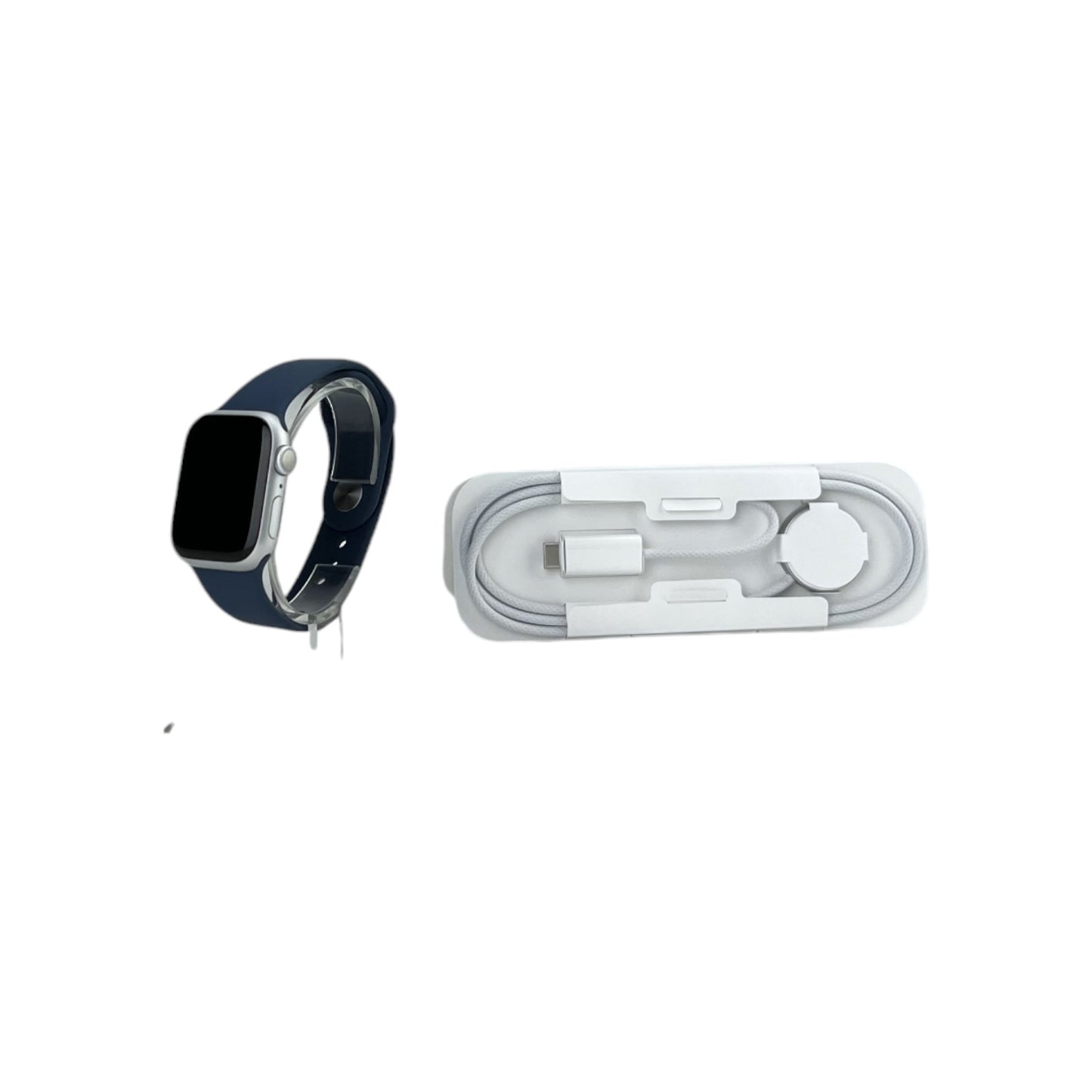 Apple Watch 9 GPS Aluminium Silber 41 mm Sportarmband Sturmblau | Retourware