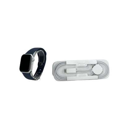 Apple Watch 9 GPS Aluminium Silber 41 mm Sportarmband Sturmblau | Retourware