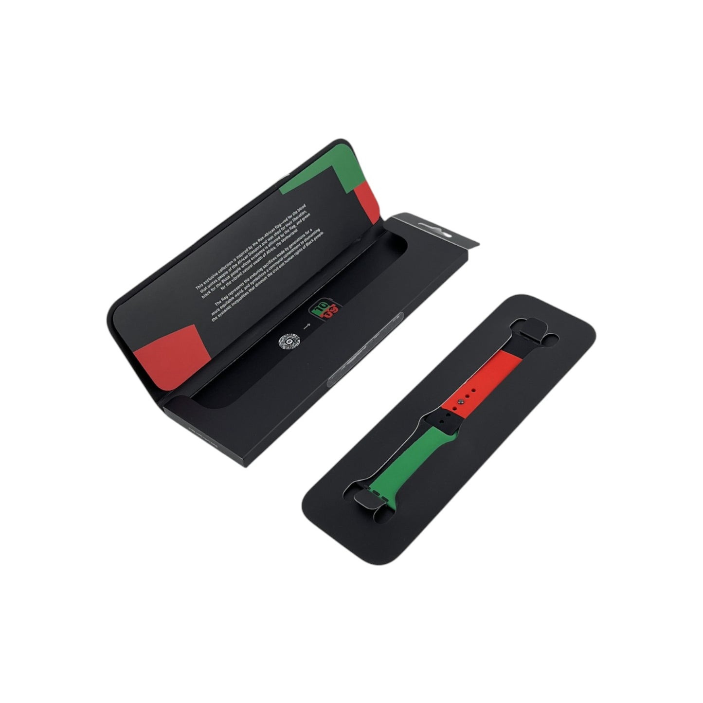 Apple Sportarmband Apple Watch 44mm M/L Black Unity Rot Grün Schwarz | Neu