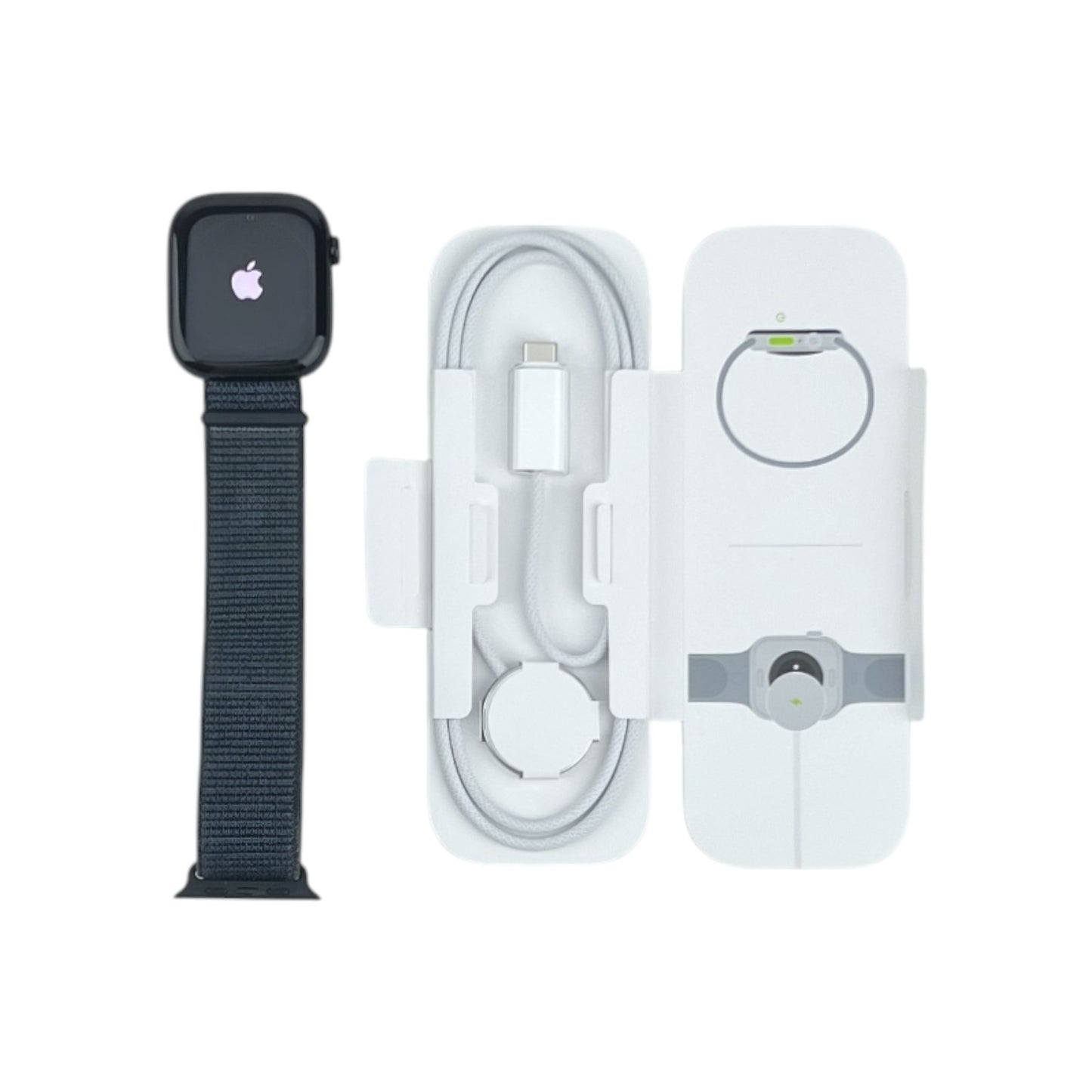 Apple Watch 10 GPS Aluminium Diamantschwarz 46 mm Sport Loop Tinte | Retourware