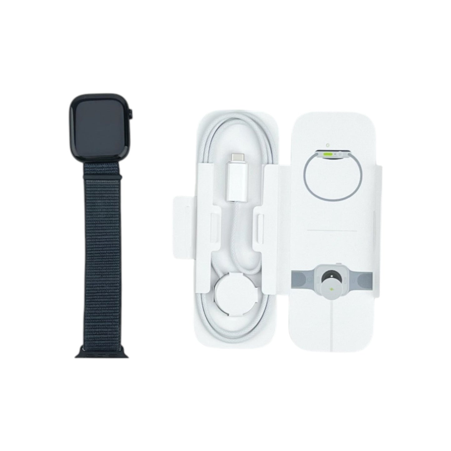 Apple Watch 10 GPS Aluminium Diamantschwarz 46 mm Sport Loop Tinte | Retourware