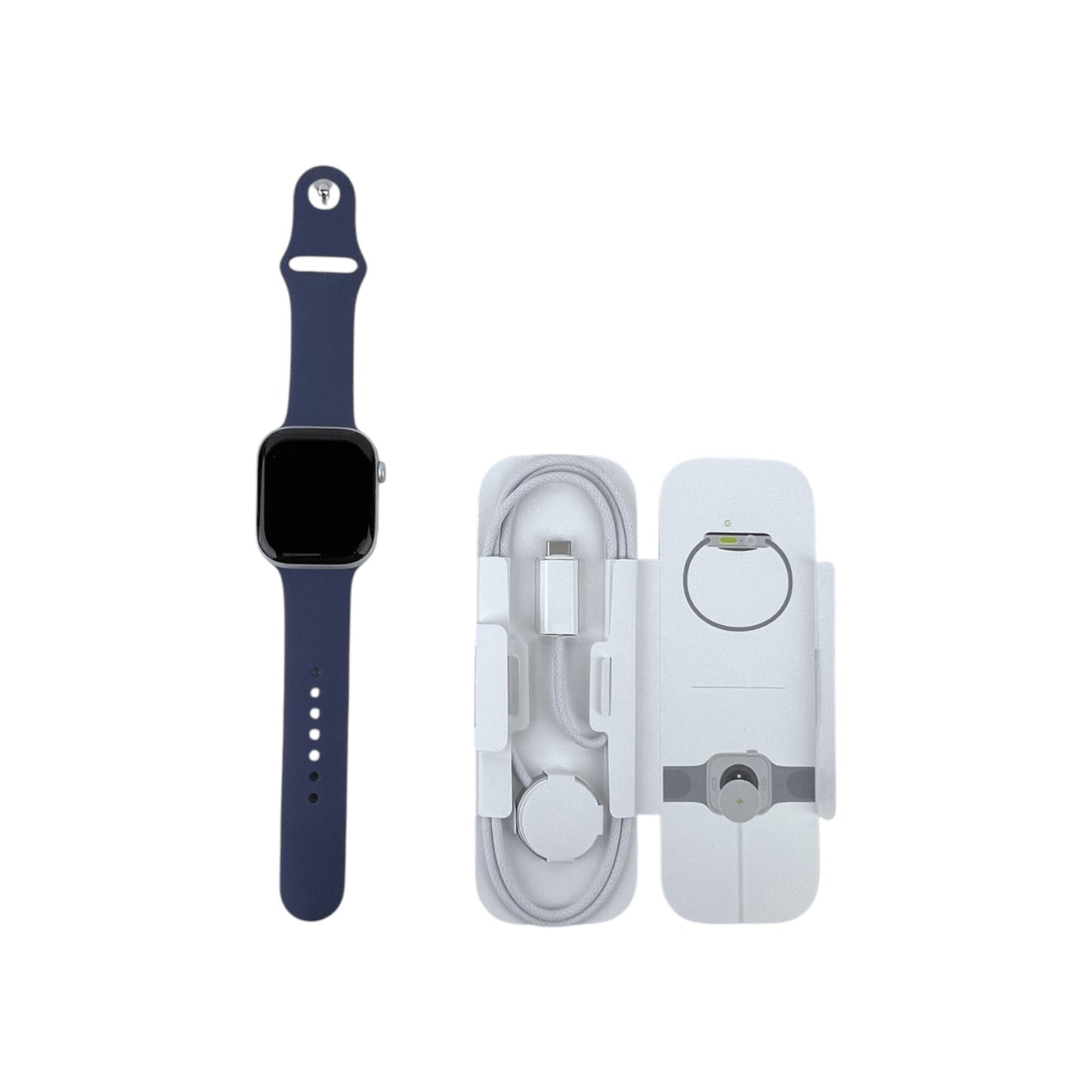 Apple Watch 10 GPS Aluminium Silber 46 mm Sportarmband Denim S/M | Retourware