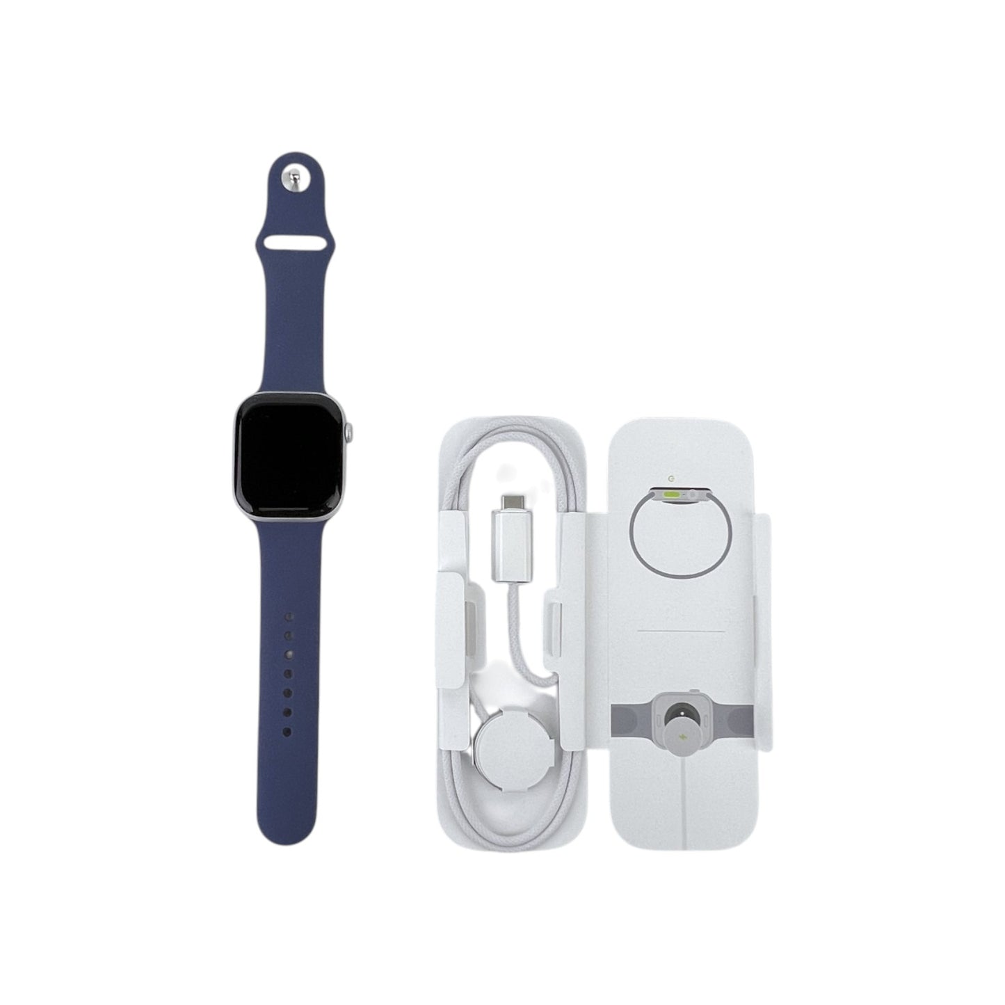 Apple Watch 10 GPS Aluminium Silber 46 mm Sportarmband Denim S/M | Retourware