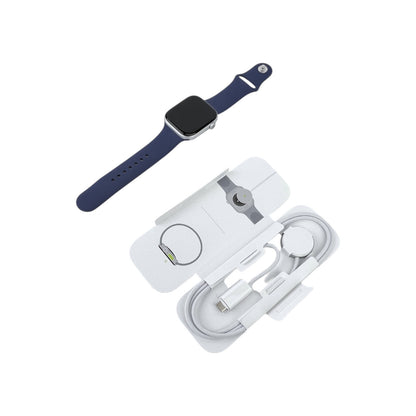 Apple Watch 10 GPS Aluminium Silber 46 mm Sportarmband Denim S/M | Retourware