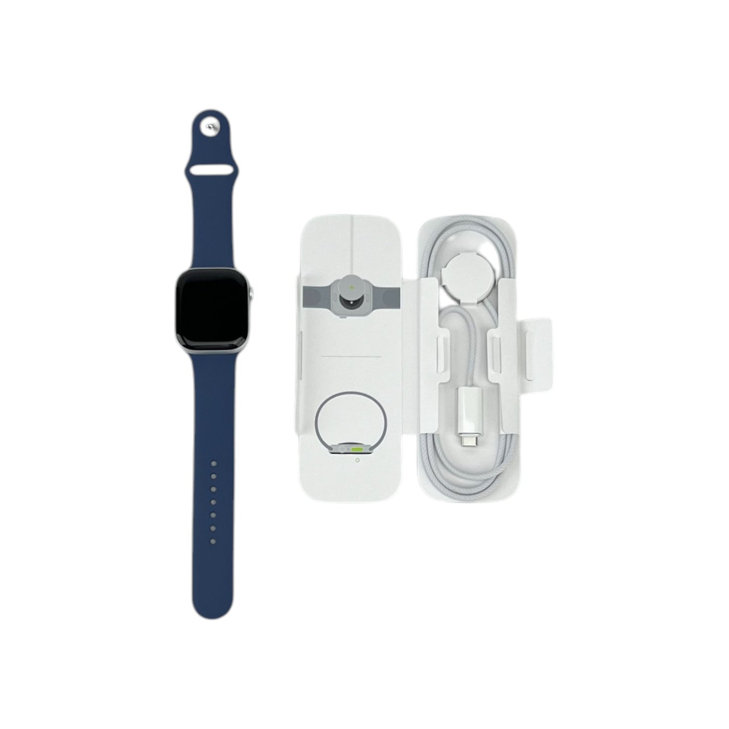 Apple Watch 10 Cellular Aluminium Silber 46 mm Sportarmband Denim M/L | Retourware