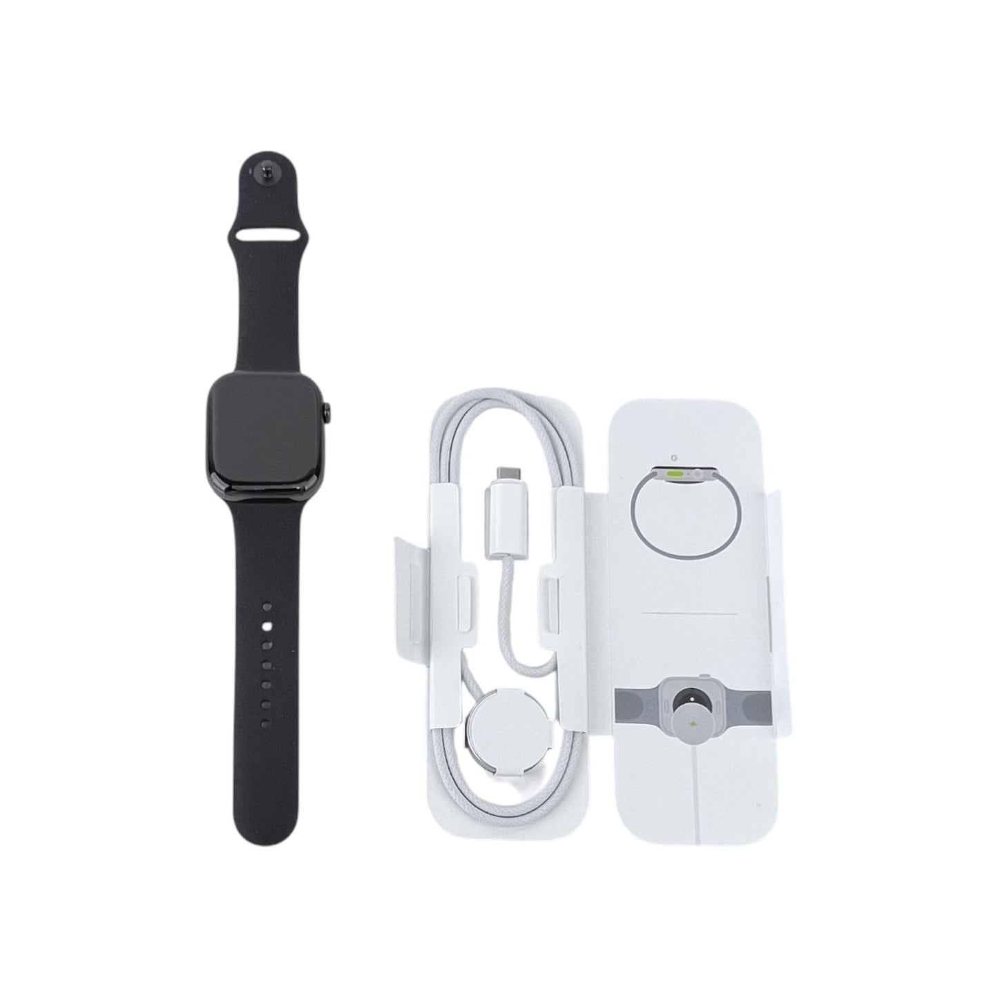 Apple Watch 10 Cellular Titan Schiefer 46 mm Sportarmband Schwarz S/M | Retourware